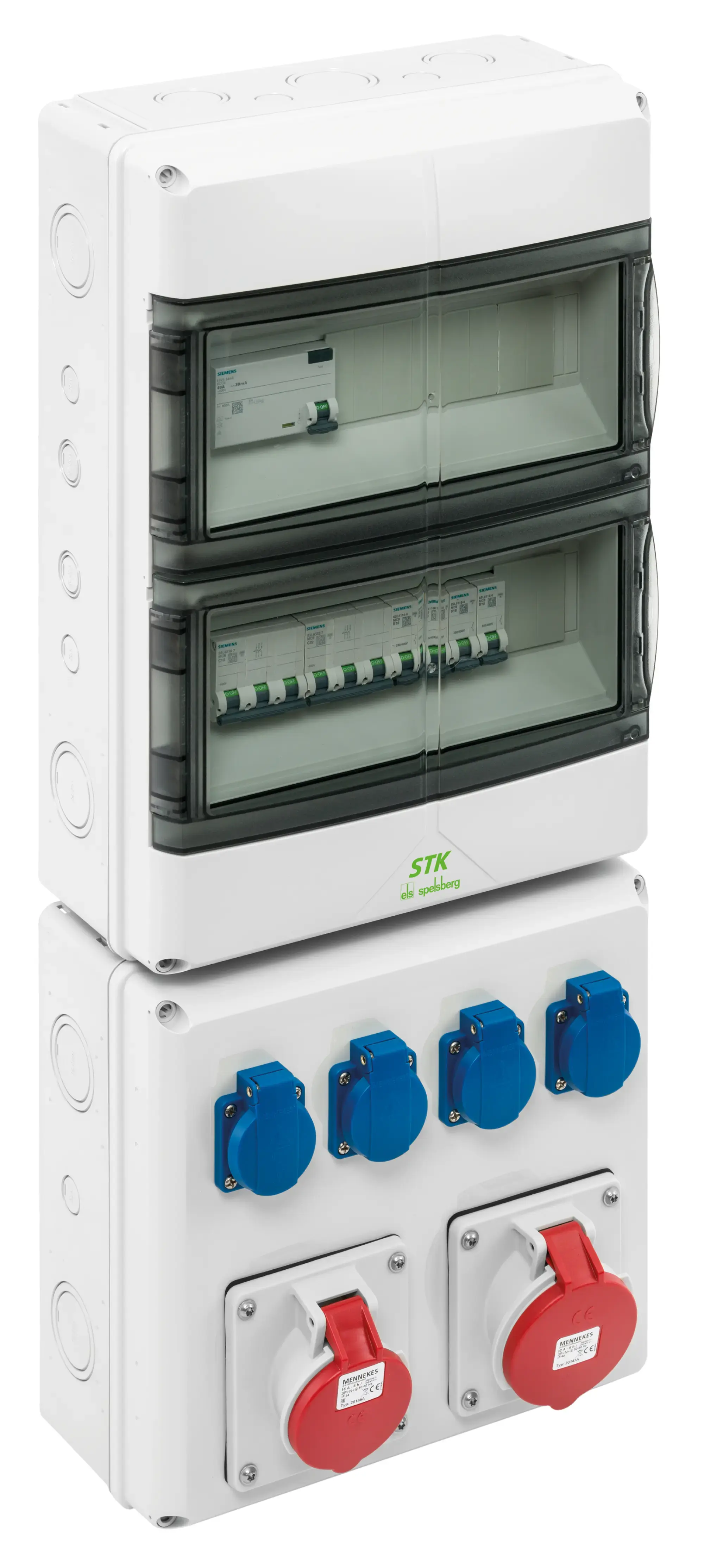 Spelsberg 73020101 Socket outlet combination, grey, Type of protection IP44, 28 TE, Impact strength IK08, Protection class II, Rated voltage 400V AC, Halogen free (img_001) Spelsberg 73020101 Socket outlet combination, grey, Type of protection IP44, 28 TE, Impact strength IK08, Protection class II, Rated voltage 400V AC, Halogen free (img_001)