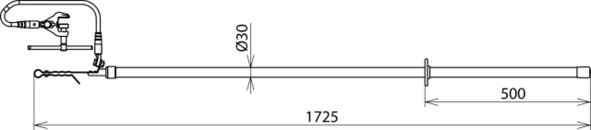 Dehn 758015 Discharge device f. hooking 1-pole L 1725mm w. earth clamp w. tommy bar (img_002) Dehn 758015 Discharge device f. hooking 1-pole L 1725mm w. earth clamp w. tommy bar (img_002)