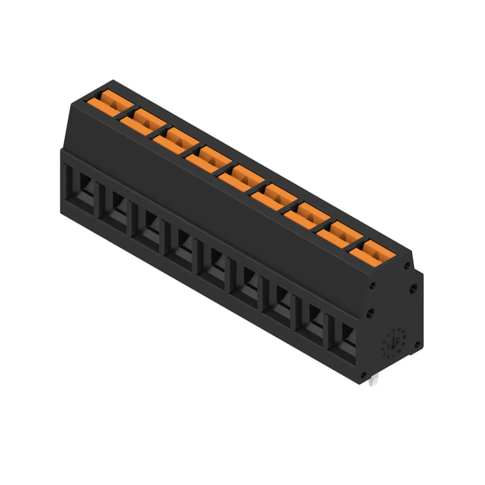 Weidmüller 2787410000 PCB terminal, 350 V, 24 A, Pitch in mm: 5.00, 2.5 mm², Number of poles: 9, PUSH IN with actuator, THT solder connection, 90°, Box (img_001)