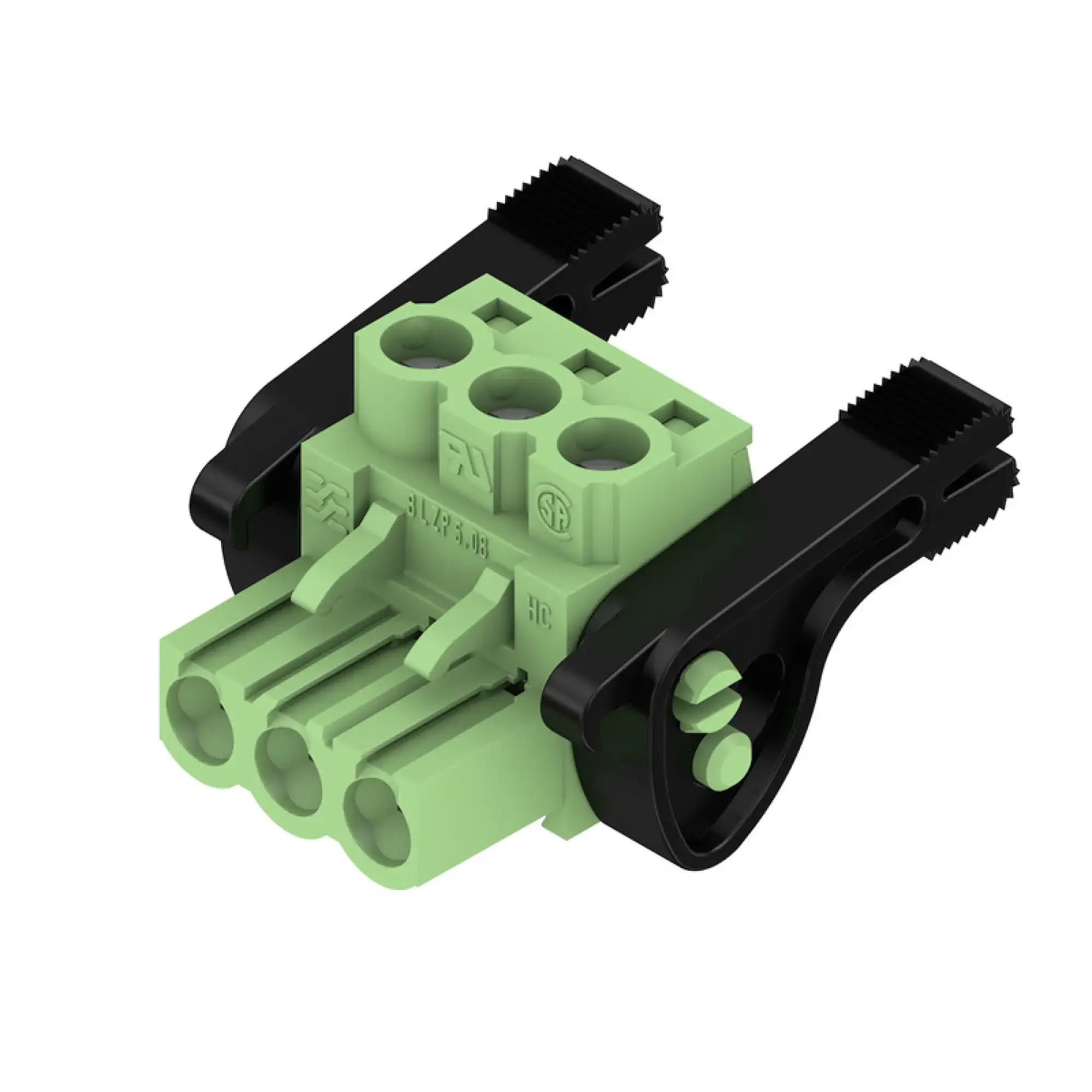 Weidmüller 2003980000 PCB connector (wire connection), 320 V, 23 A, Pitch in mm: 5.08, 4 mm², Number of poles: 3, Clamping yoke connection, Box (img_001)