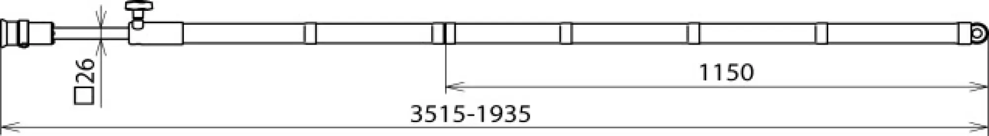 Dehn 769352 Telescopic earthing stick L 1935-3515mm w. SQL cone coupling DB Mat. No. 157534 Dr. No. 3 Ebgw 01.58 (img_002)