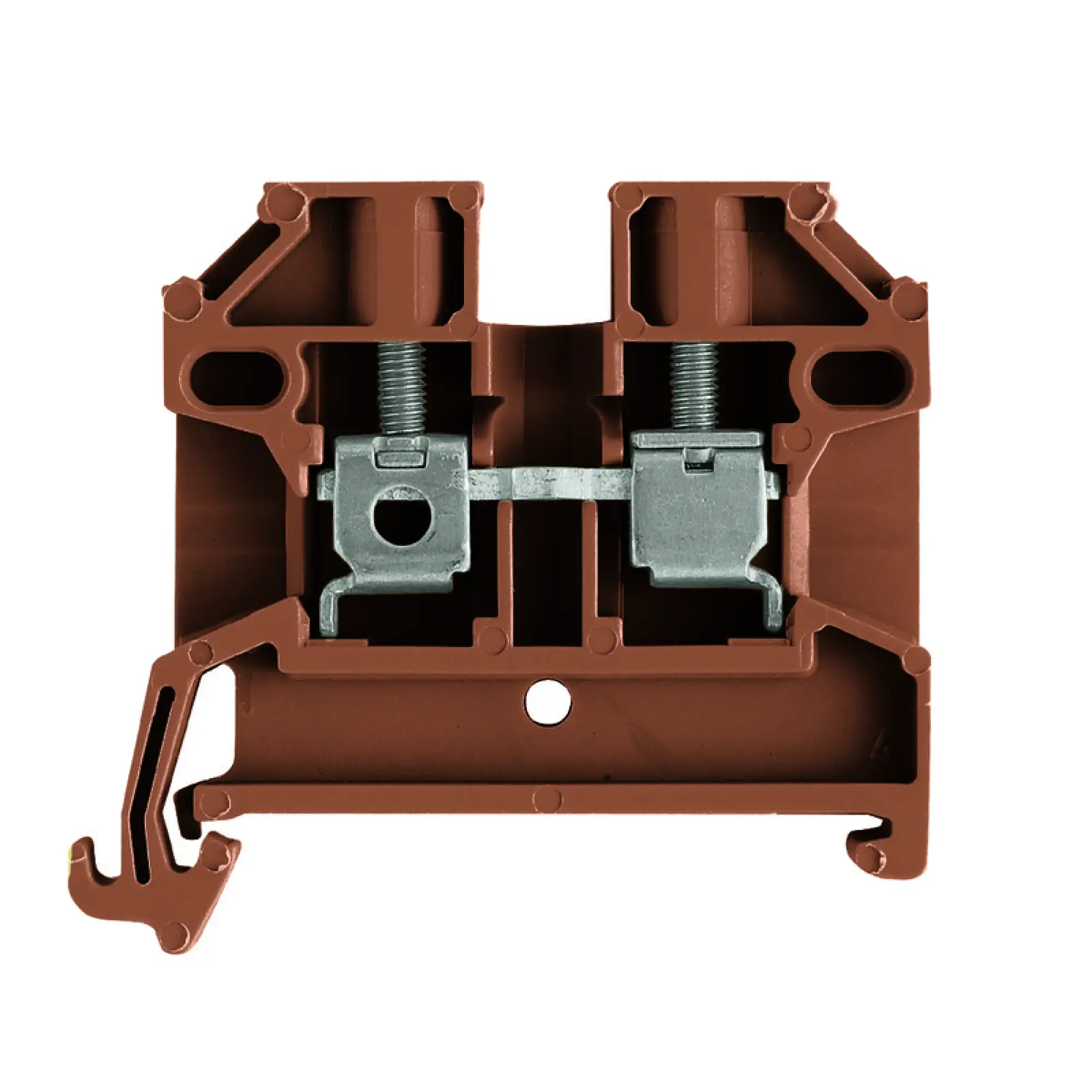 Weidmüller 2566520000 Feed-through terminal block, Screw connection, brown, 2.5 mm², 24 A, 800 V, Number of connections: 2 (img_001)