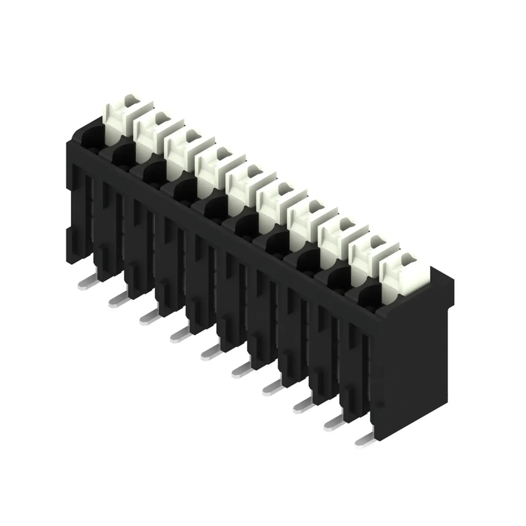 Weidmüller 1250450000 PCB terminal, 160 V, 17.5 A, Pitch in mm: 3.50, 1.5 mm², Number of poles: 10, PUSH IN with actuator, SMD solder connection, 180°, Tape (img_001)