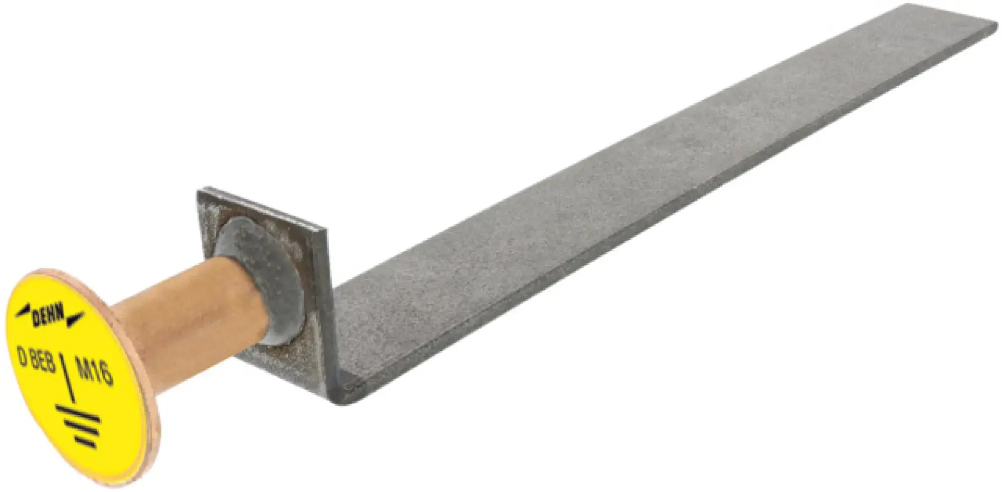 Dehn 419011 Flat steel earthing bridge, conn. plate with M16 thread D 50mm h 402mm (img_001)