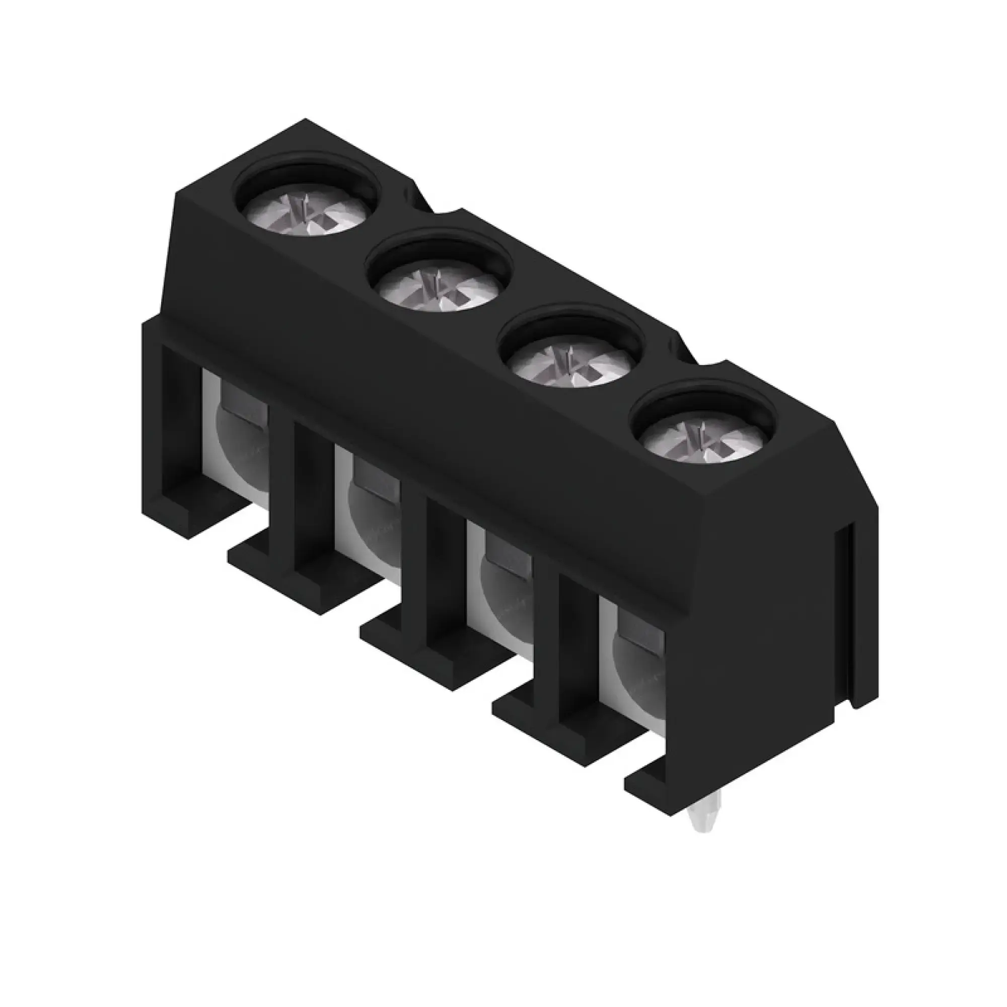 Weidmüller 1936400000 PCB terminal, 250 V, 24 A, Pitch in mm: 5.08, 2.5 mm², Number of poles: 4, Pressure clamp connection, THT solder connection, 90°, Box (img_001)