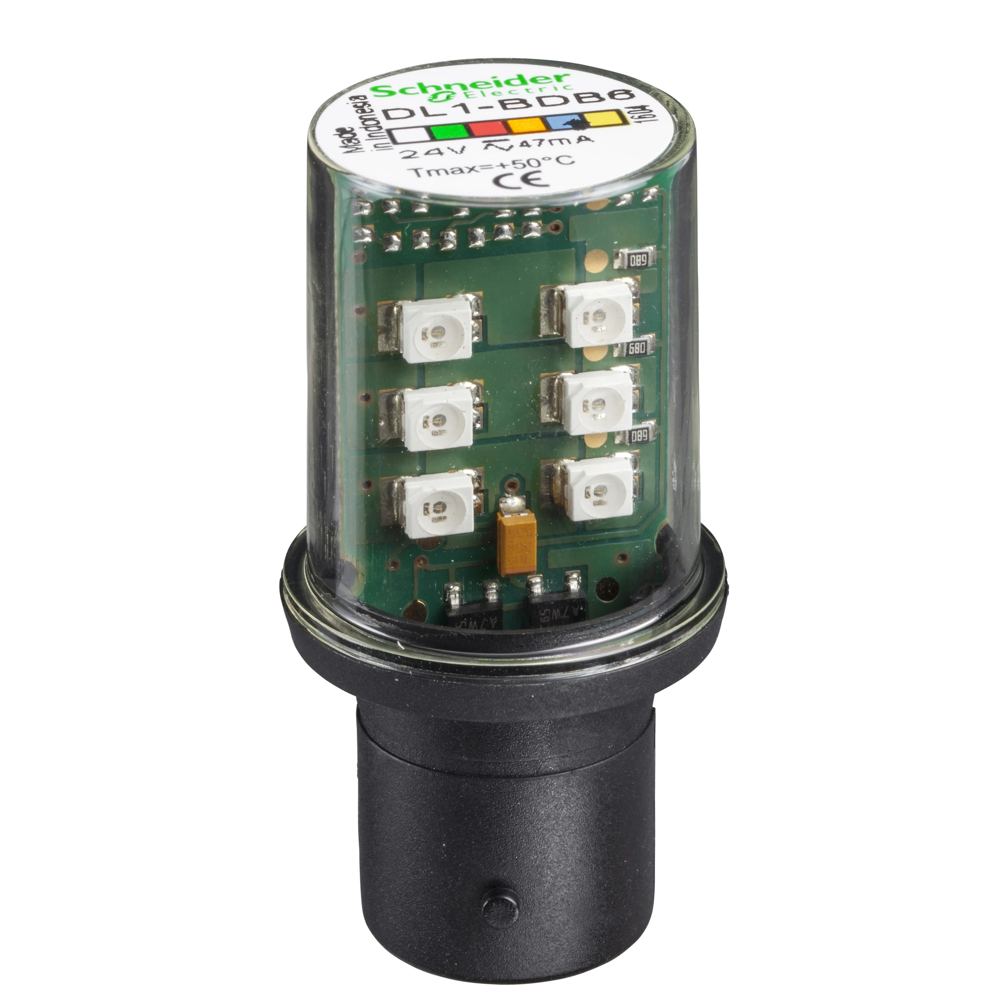 Schneider Electric DL1BDB6 LED lamp, blue for command and signaling devices, BA 15d, 24 V (img_001)
