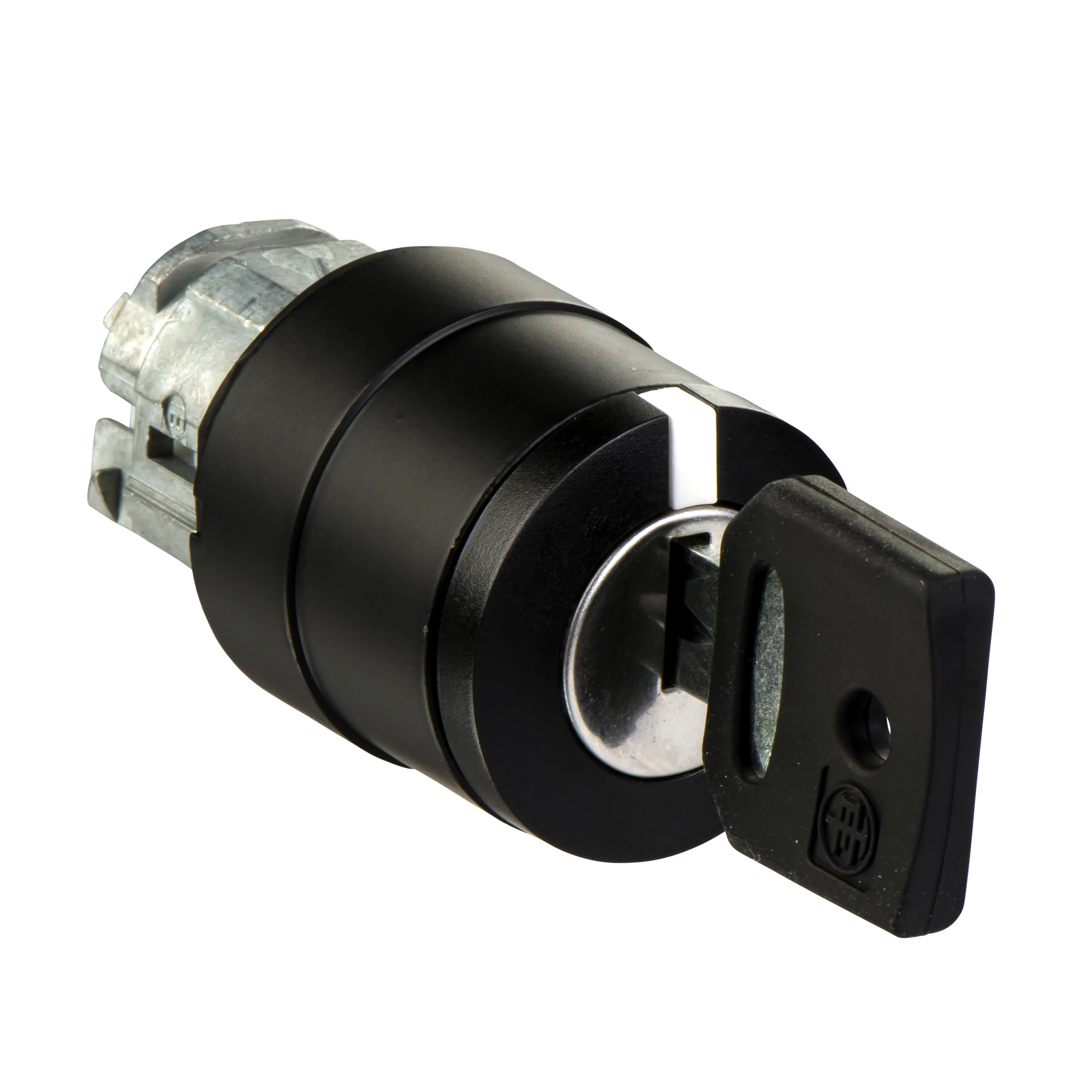 Schneider Electric ZB4BG057 Key switch, front element, Harmony XB4, metal black, 22mm, black, 3 positions, center left latching (img_001) Schneider Electric ZB4BG057 Key switch, front element, Harmony XB4, metal black, 22mm, black, 3 positions, center left latching (img_001)