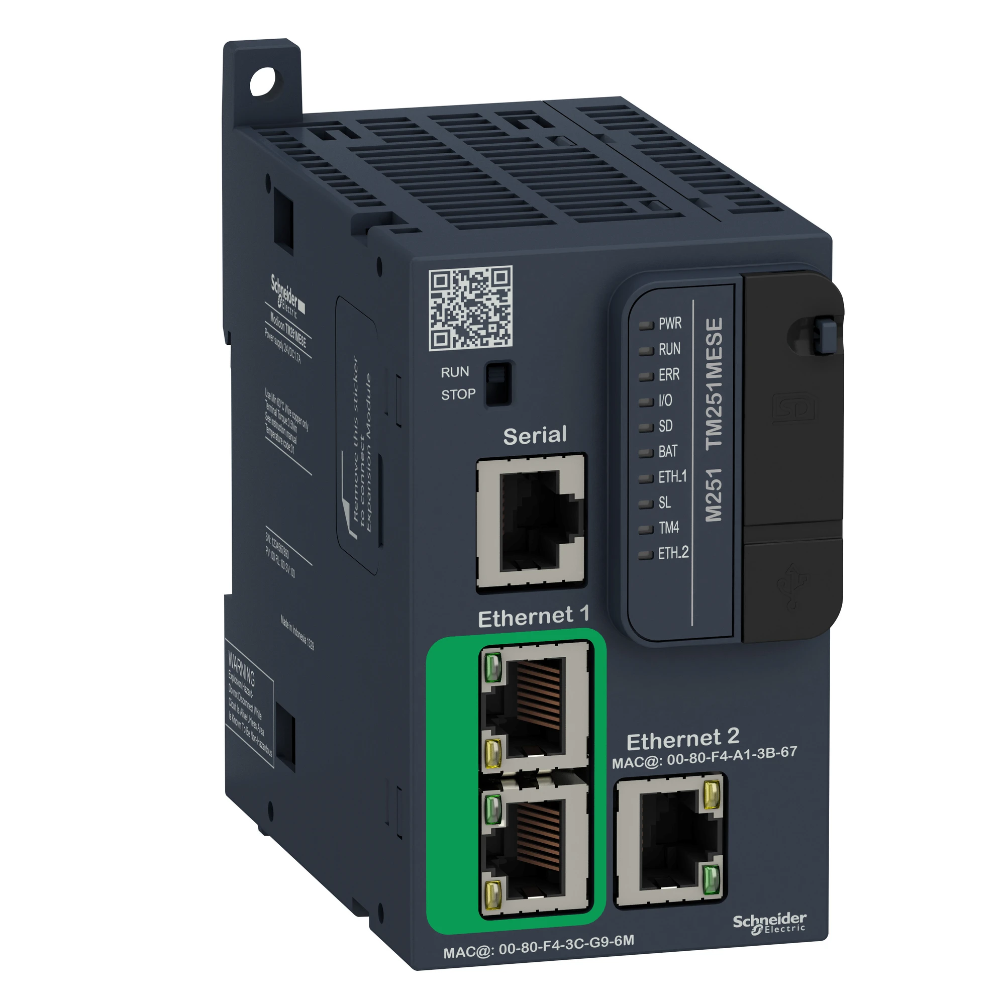 Schneider Electric TM251MESE PLC Control, Modicon M251, 2x Ethernet, Modbus, 24 VDC (img_001) Schneider Electric TM251MESE PLC Control, Modicon M251, 2x Ethernet, Modbus, 24 VDC (img_001)