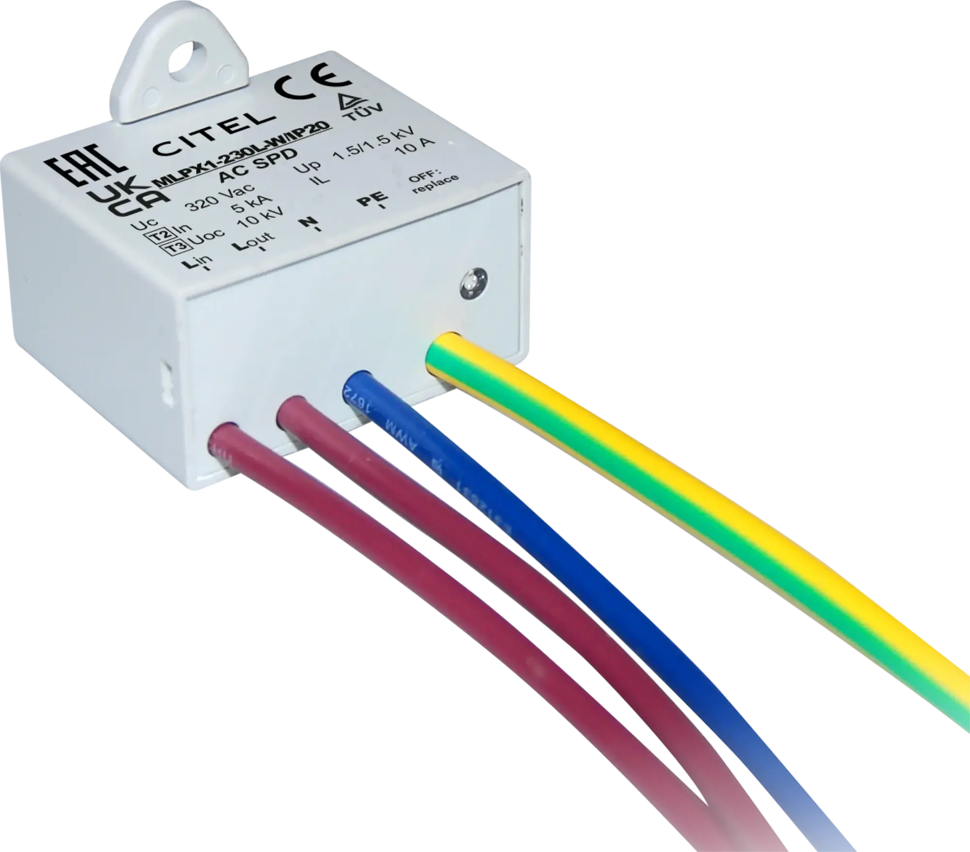 Citel 711216 Überspannungsschutz für einphasige 230 V LED-Systeme, Schutzklasse 1, IP20 (img_001)