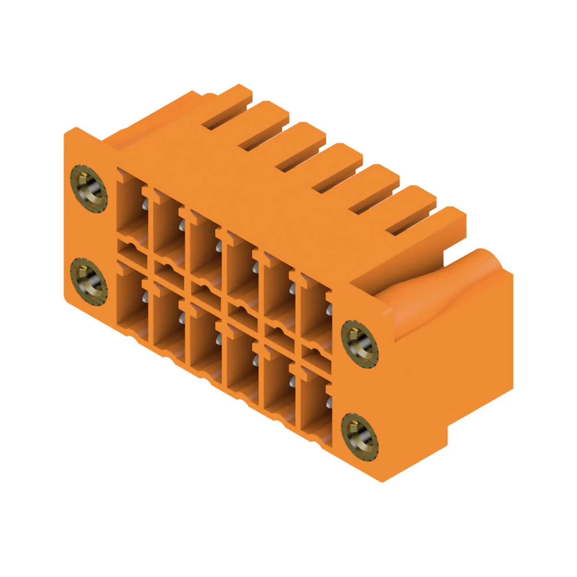 Weidmüller 1041000000 PCB connector (board connection), 160 V, 17.5 A, Pitch in mm: 3.81, Number of poles: 12, THT solder connection, Box (img_001)
