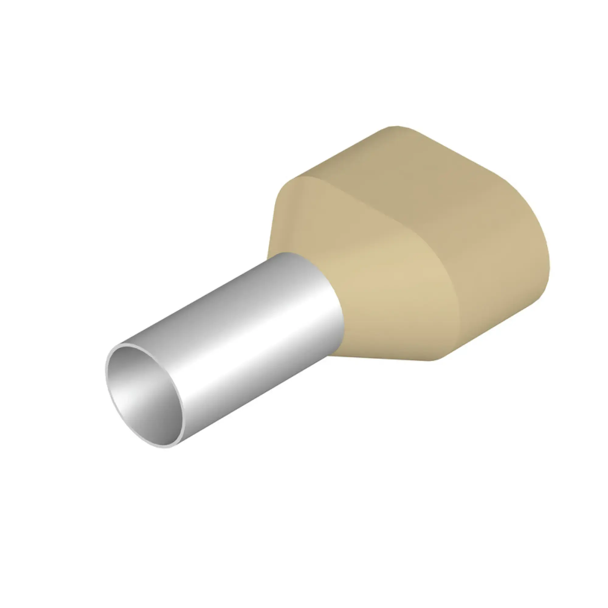 Weidmüller 9004940000 Wire end ferrule, Twin wire-end ferrule, 10 mm², Stripping length: 17 mm, Ivory (img_001)