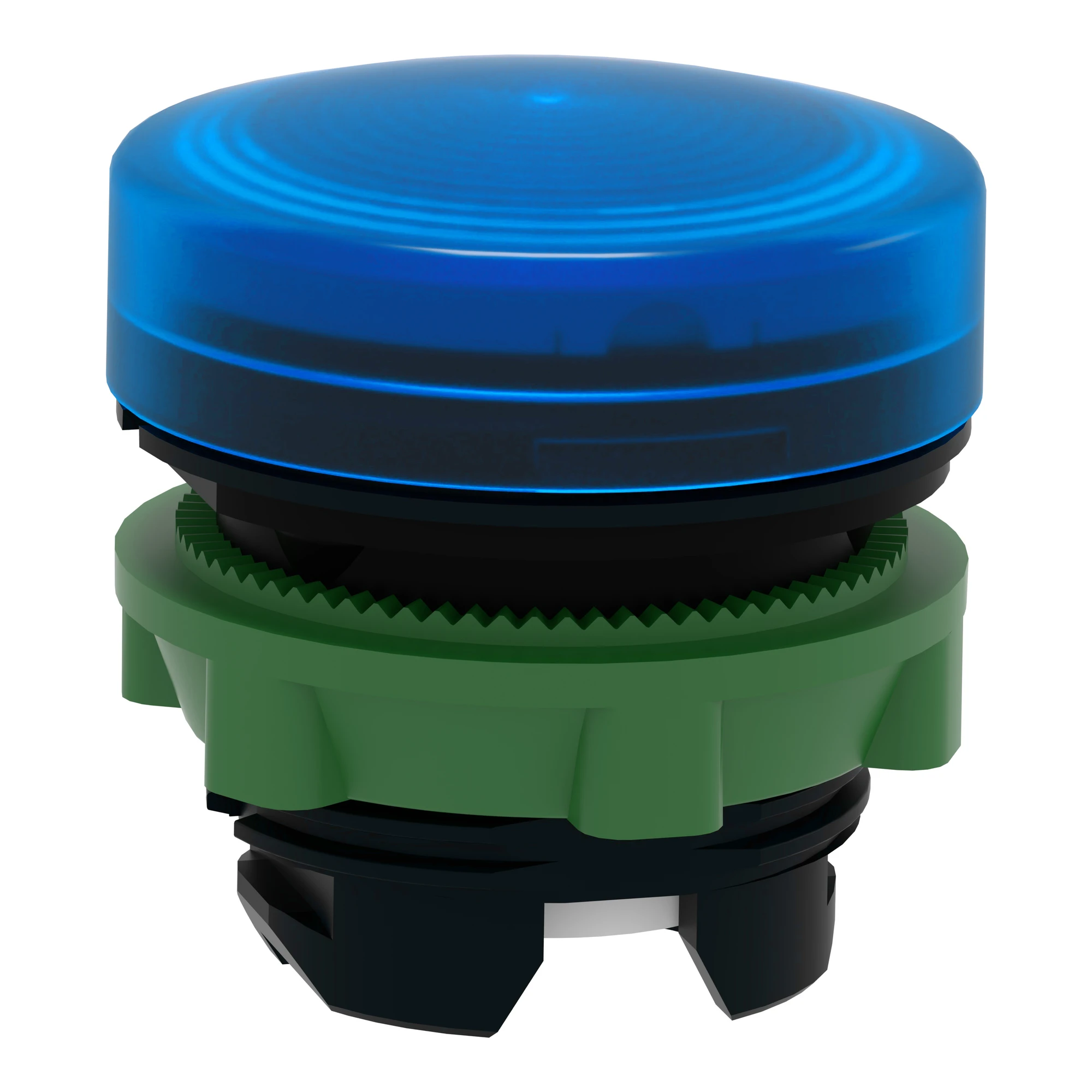 Schneider Electric ZB5AV063S Signal indicator, front element, Harmony XB5, plastic, 22mm, blue, for universal LEDs, grooved dome (img_007)