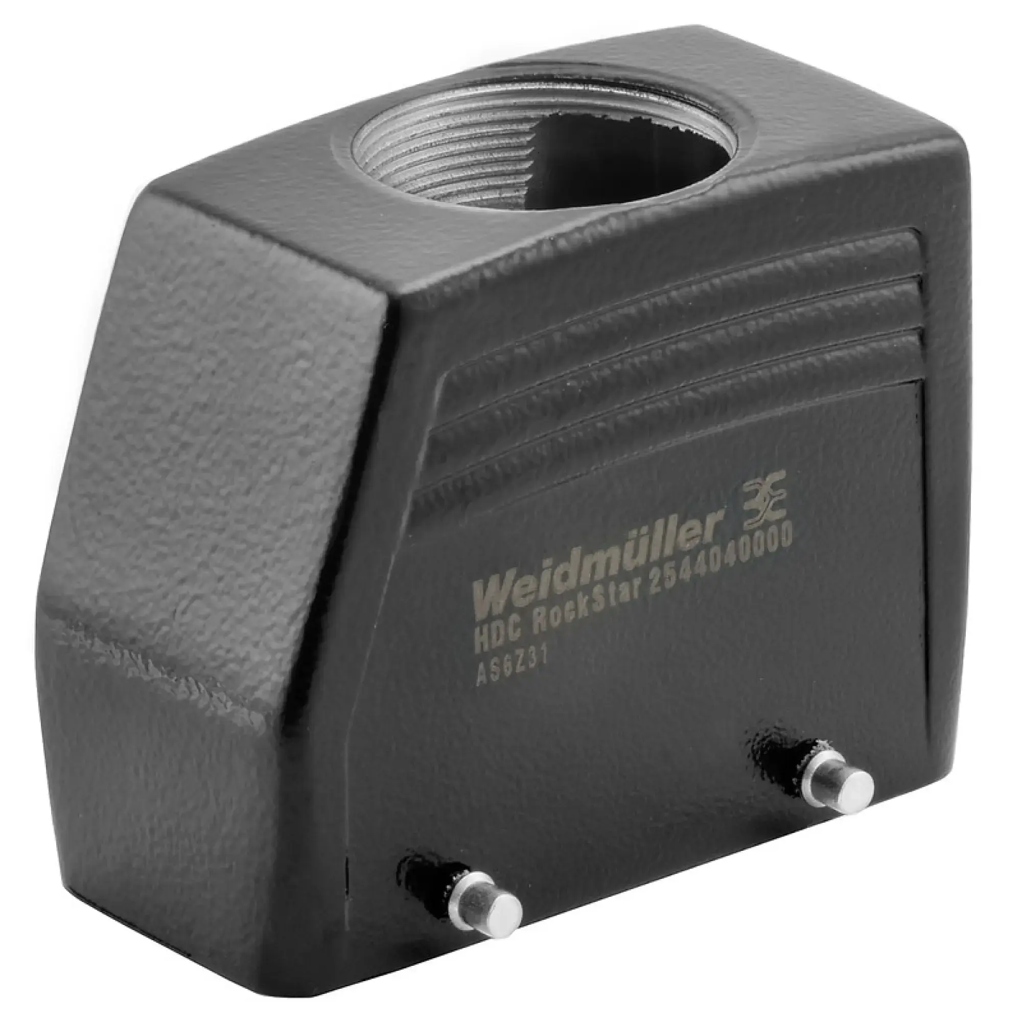 Weidmüller 2544040000 Housing (industry plug-in connectors), Cable entry from top, Plug housing, Side-locking clamp on lower side, Size: 6, IP65 (in plugged condition) (img_001)