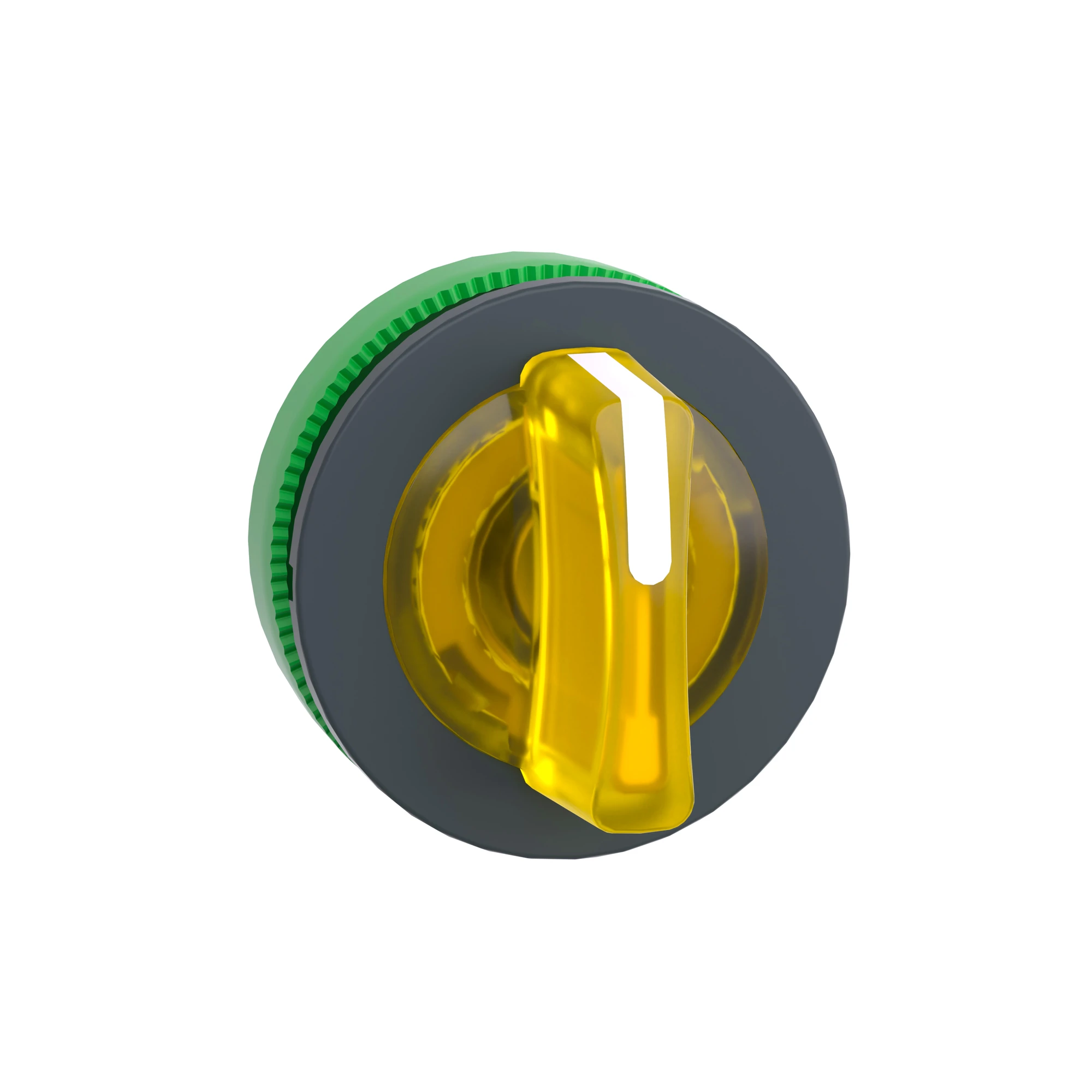 Schneider Electric ZB5FK1783 Illuminated selector switch, front element, Harmony XB5F, plastic, 30mm, yellow, for universal LED, 3 positions, momentary left (img_003)