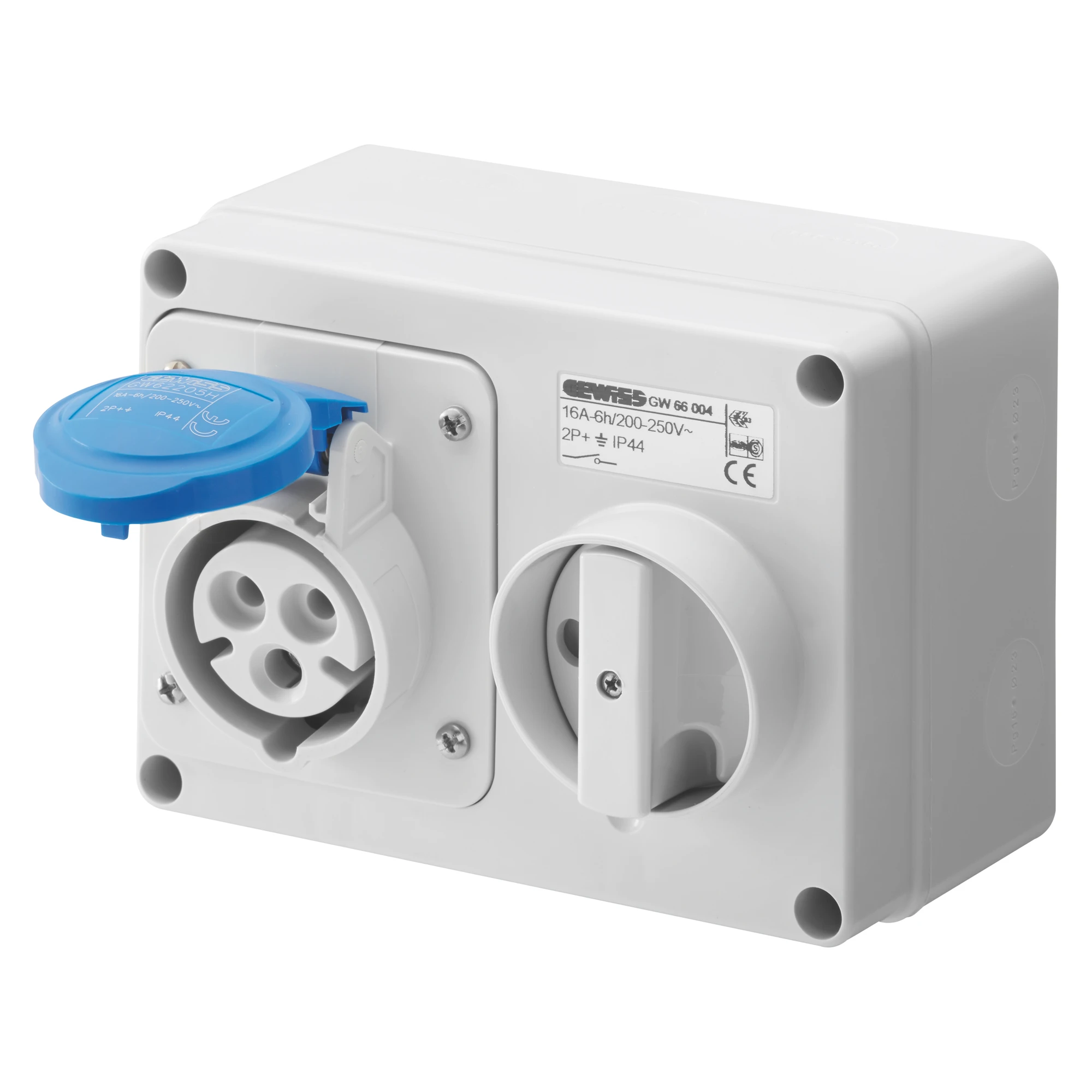 GEWISS GW66006 IEC Steckdose schaltbar waagerecht mit Gehaeuse 16A/5 pol. 230V IP44 (img_001) GEWISS GW66006 IEC Steckdose schaltbar waagerecht mit Gehaeuse 16A/5 pol. 230V IP44 (img_001)