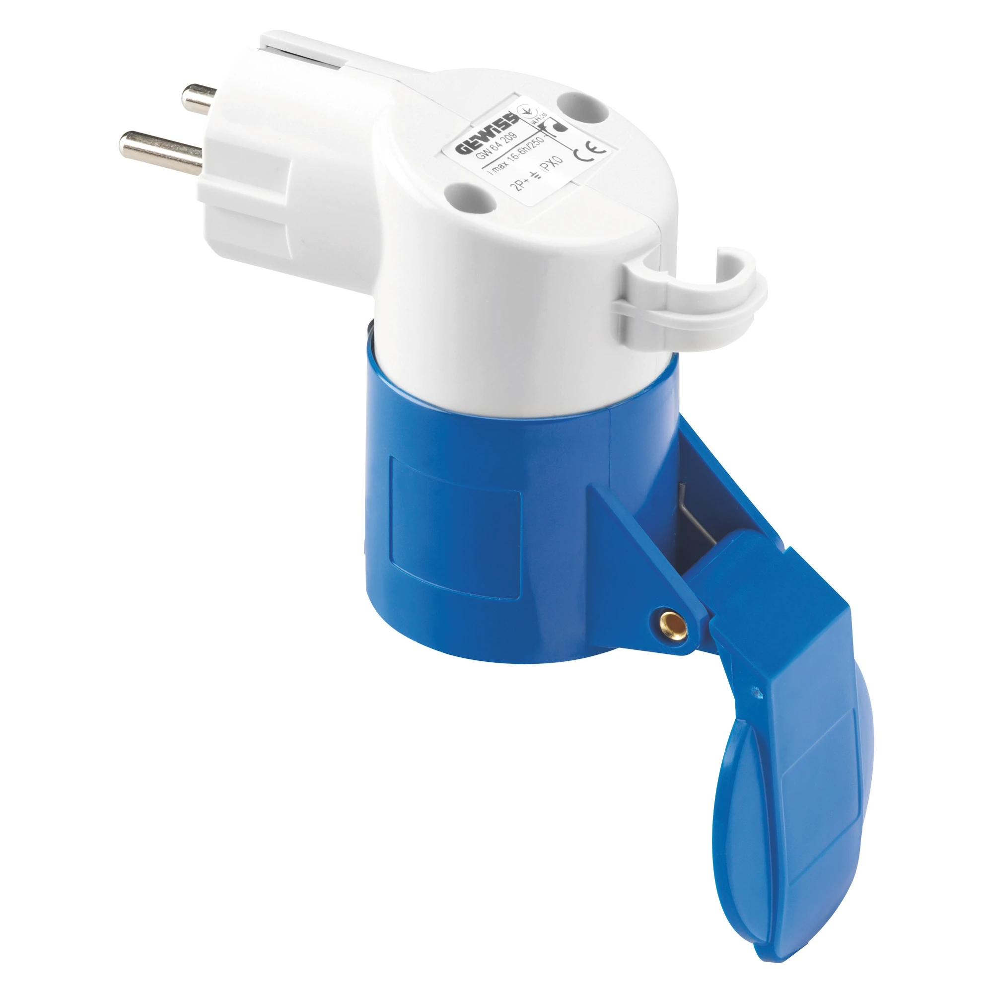GEWISS GW64209 Adapter Deutscher Standard auf IEC Steckdose 230V 16A 3P 6h IP44 (img_001) GEWISS GW64209 Adapter Deutscher Standard auf IEC Steckdose 230V 16A 3P 6h IP44 (img_001)