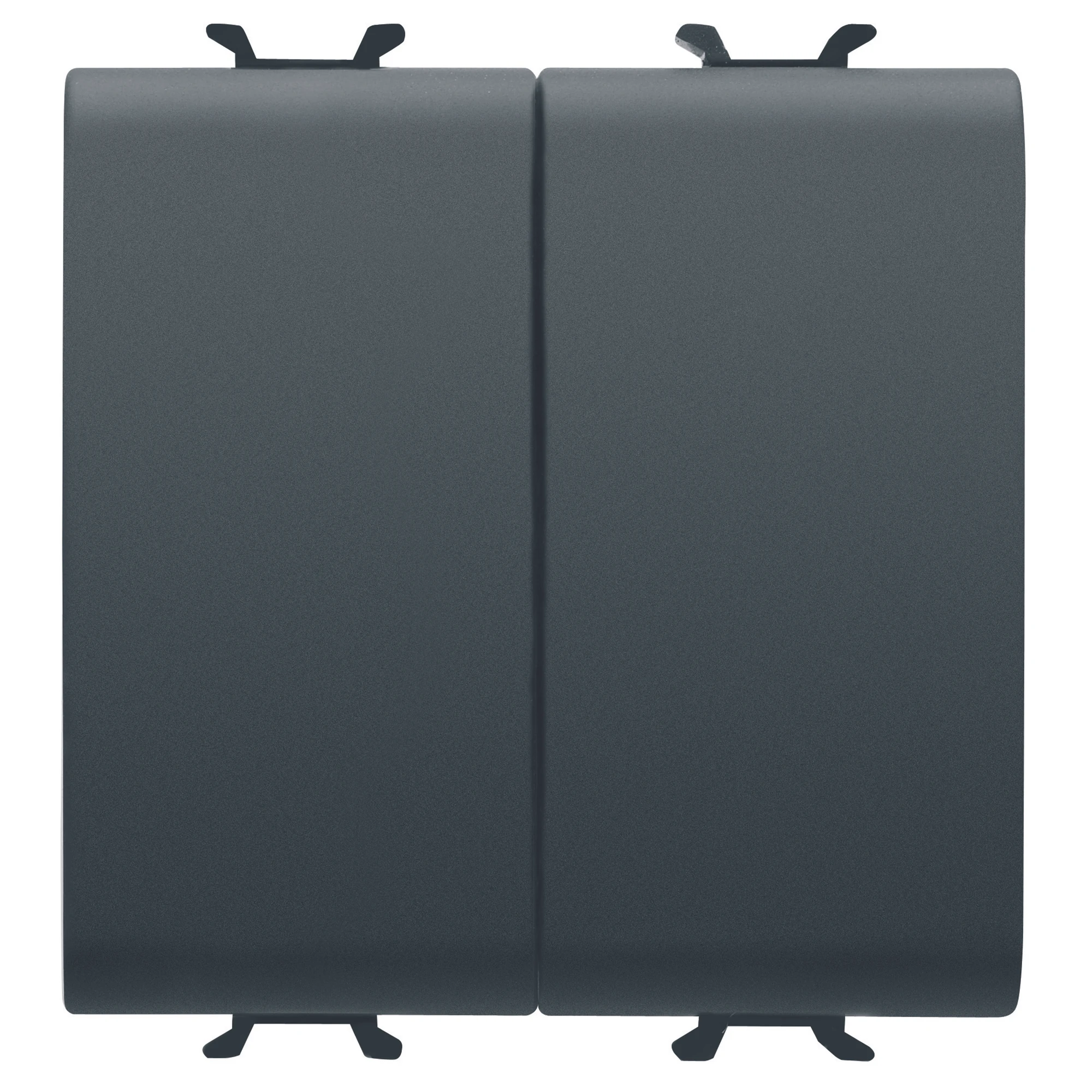 GEWISS GW12078F TWIN TWO-WAY SWITCH 250V ac - QUICK WIRING TERMINALS - 1P 16AX - NEUTRAL BUTTON - 2 MODULES - SATIN BLACK - CHORUSMART (img_001)