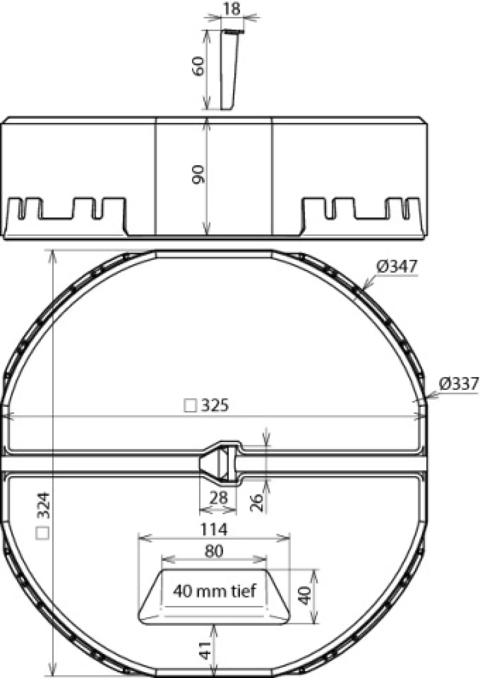 Dehn 102340 Concr. base C45/55 17kg f. wedge mount. a. adapt. supp. plate D 377mm H 90mm -KIT- (img_004)