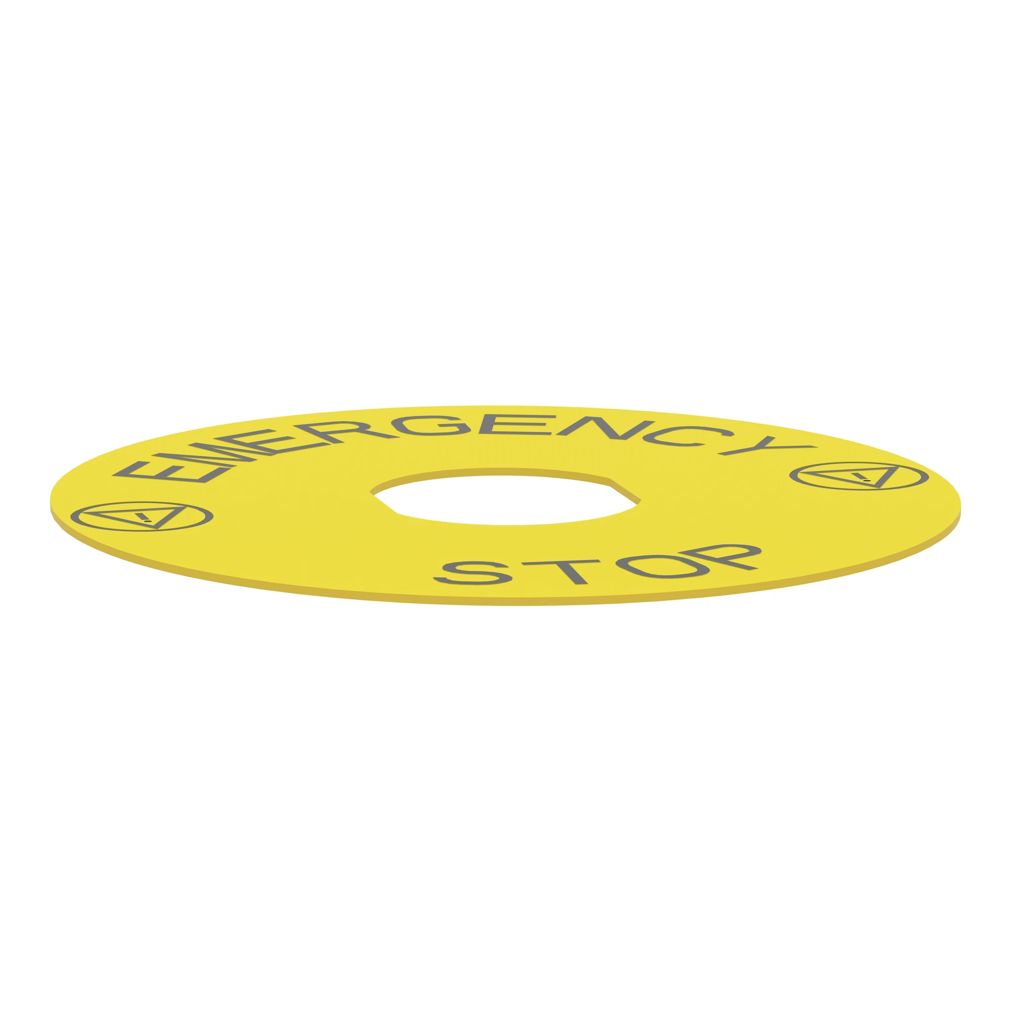 Schneider Electric ZBY8330 Sign, round, yellow, Ø 90mm - Labeling EMERGENCY STOP (img_005)