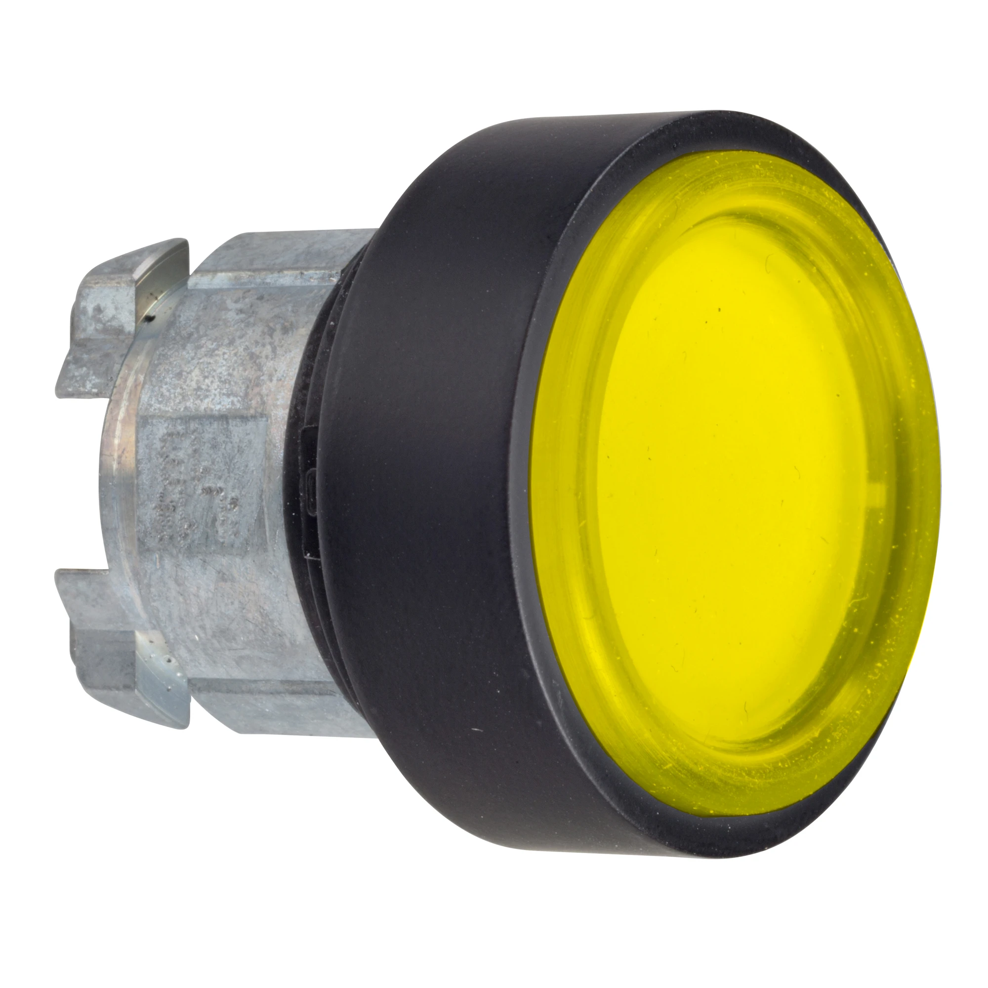 Schneider Electric ZB4BP5837 Drucktaster, Frontelement, Harmony XB4, Metall schwarz, 22mm, orange, vorstehend, unbeschriftet, tastend, Schutzkappe (img_001)