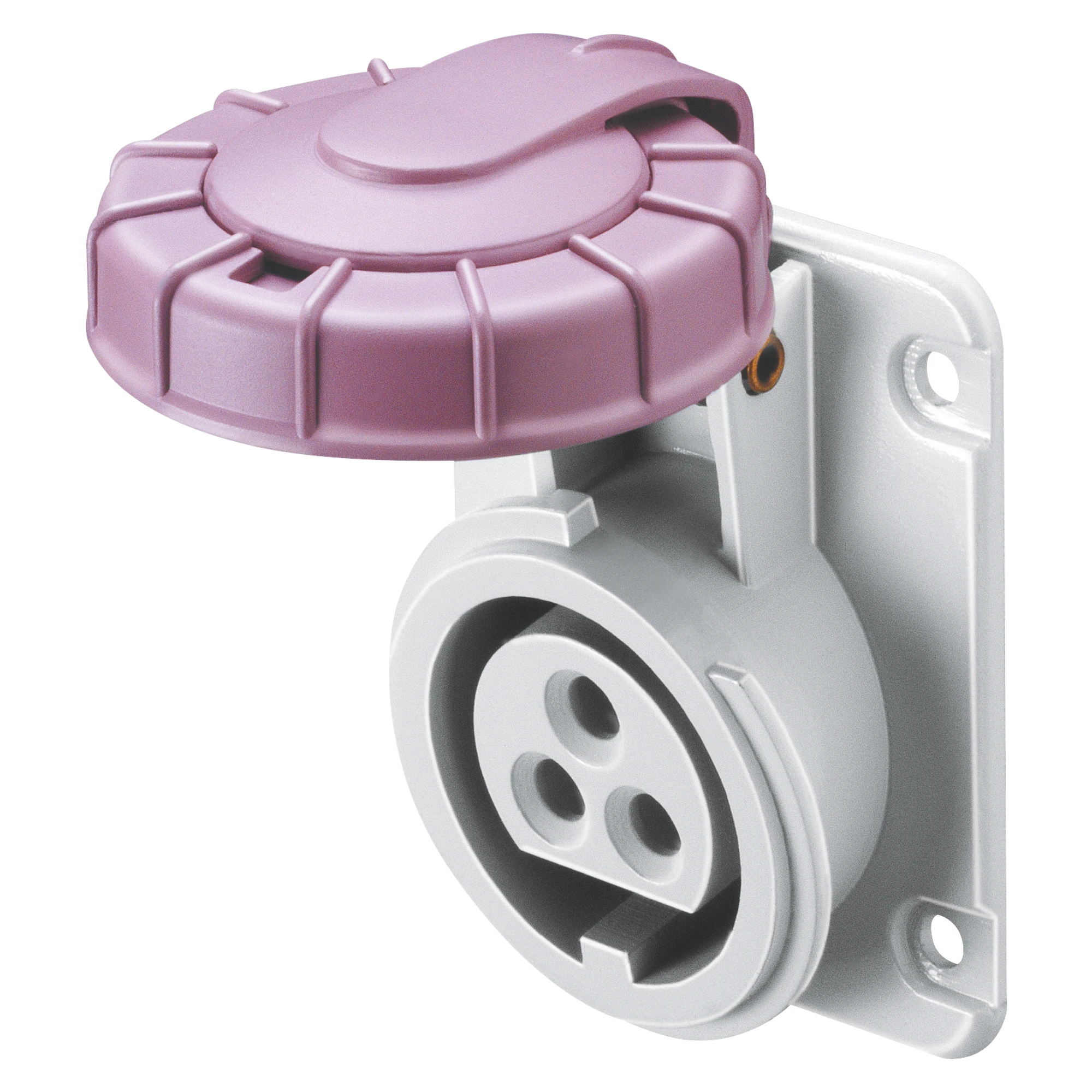 GEWISS GW62365 10° ANGLED FLUSH-MOUNTING SOCKET-OUTLET - 2P 16A 20-25V 50-60HZ VIOLET - n.r. - SCREW WIRING (img_001)