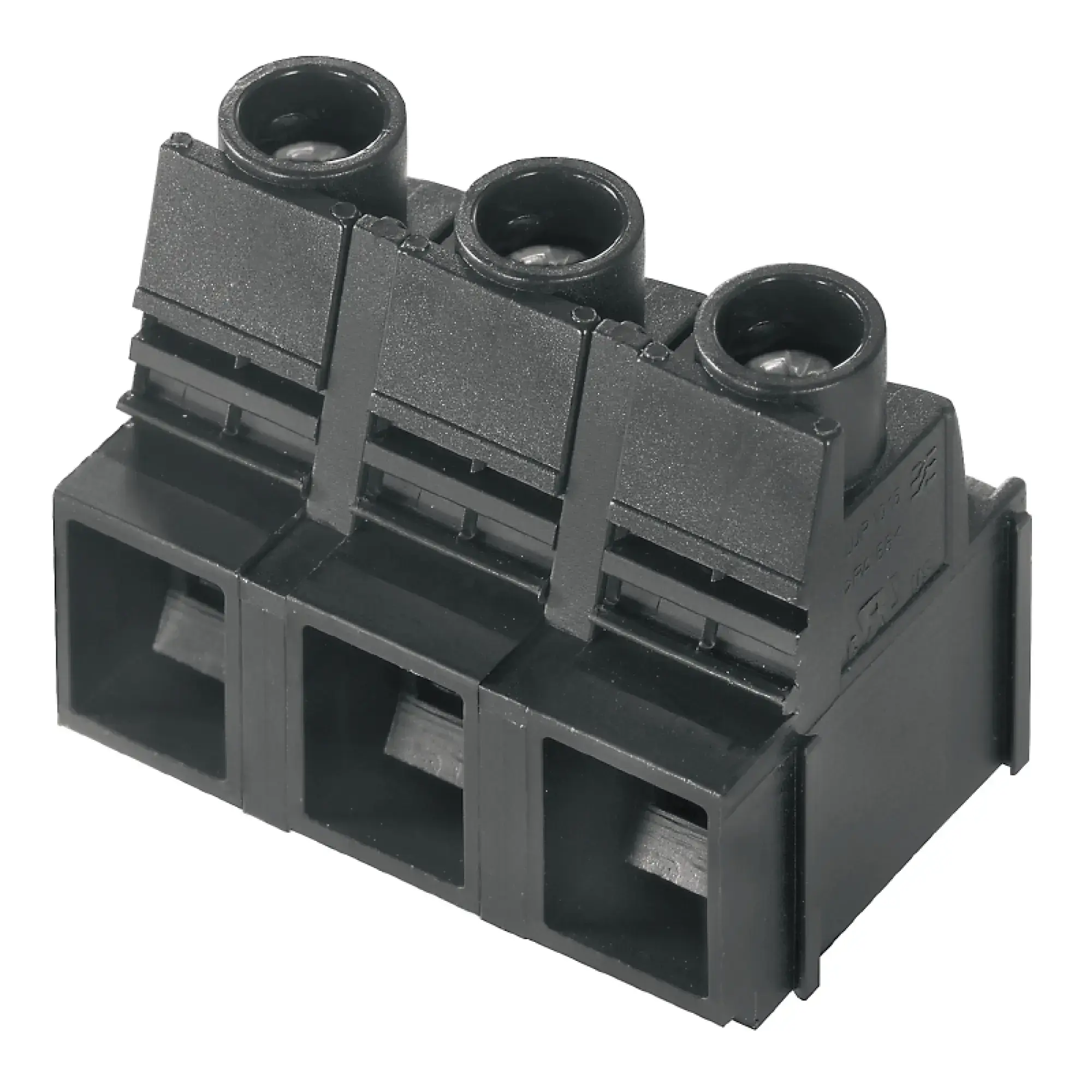 Weidmüller 1226380000 PCB terminal, 1000 V, 76 A, Pitch in mm: 12.70, 16 mm², Number of poles: 3, Clamping yoke connection, THT solder connection, 90°, Box (img_001)