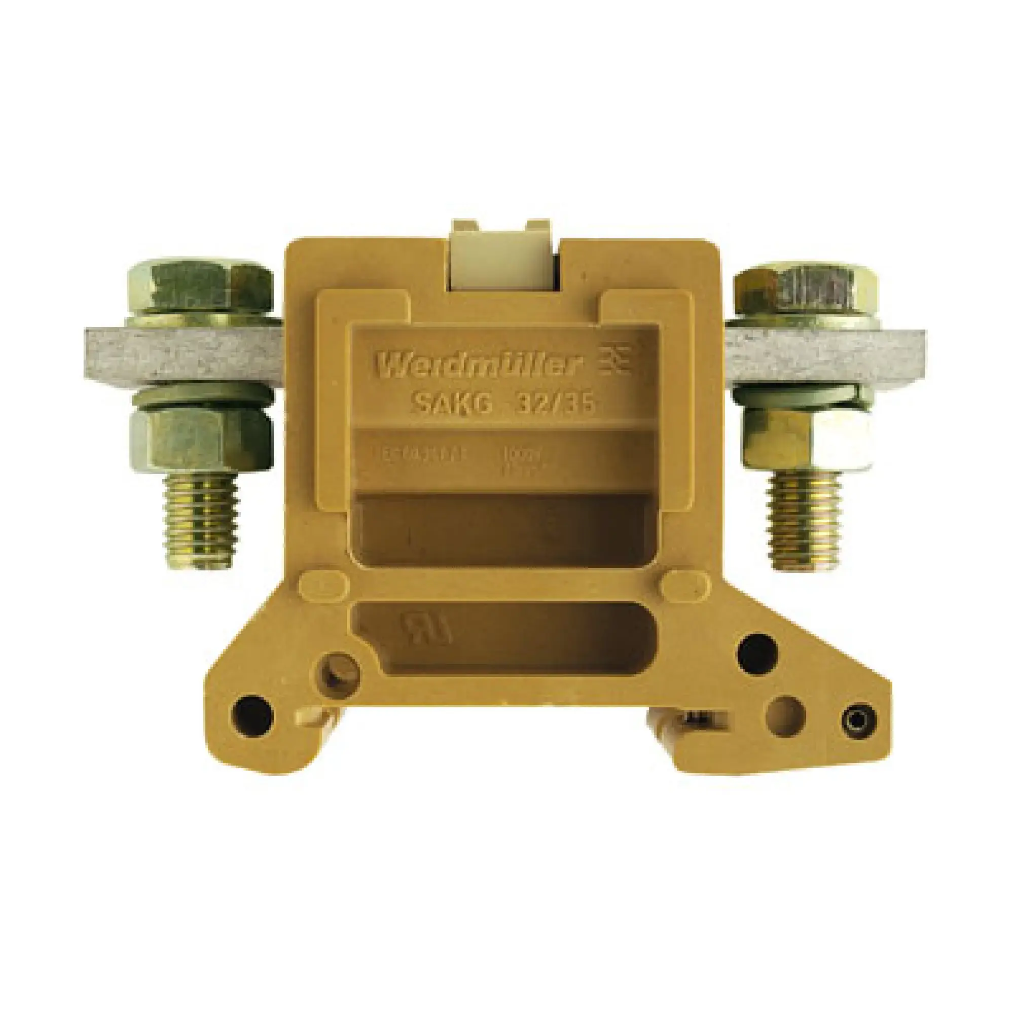 Weidmüller 0637320000 Feed-through terminal block, Screw connection, medium yellow, 50 mm², 150 A, 1000 V, Number of connections: 1 (img_001)