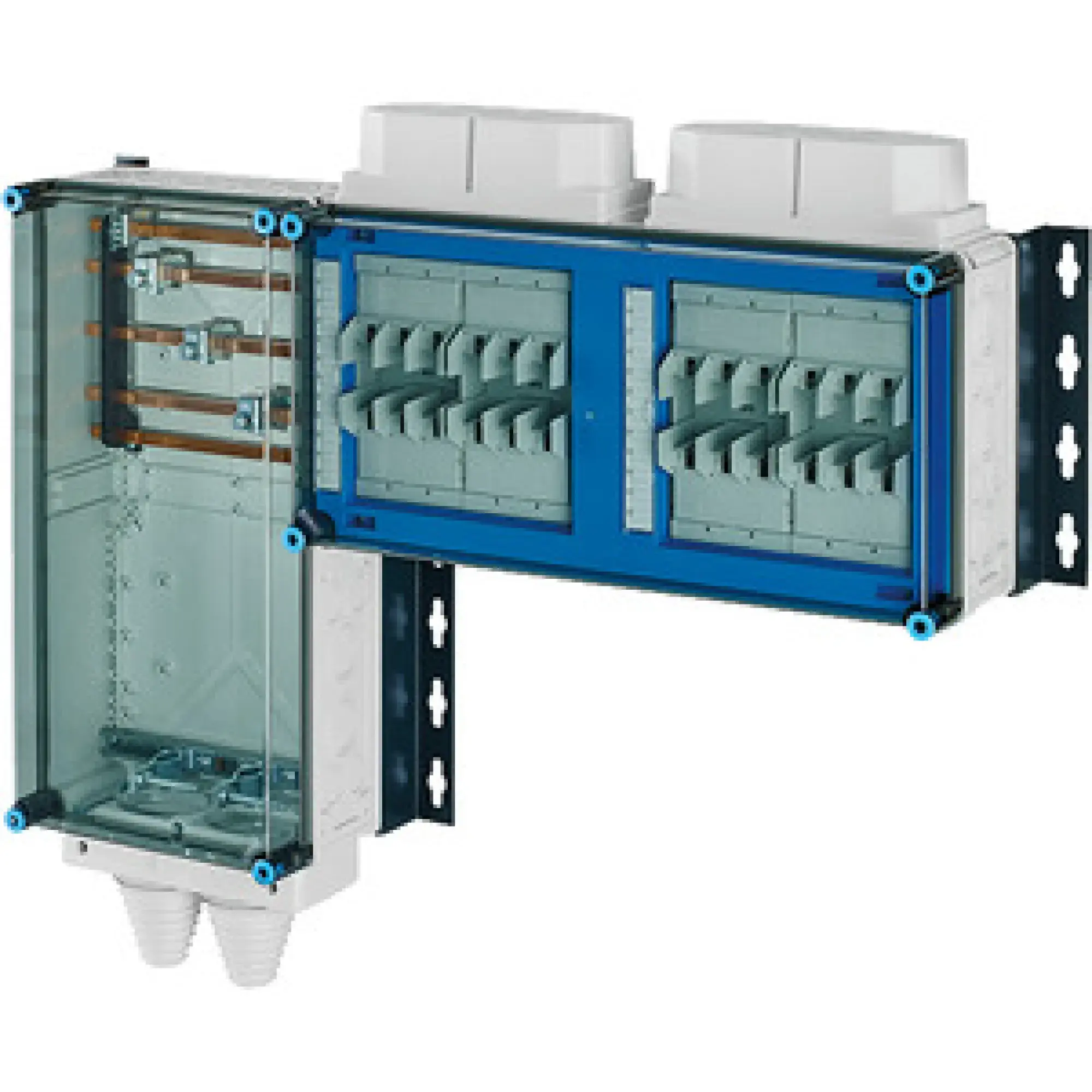 Hensel 20001509 anschlussfertiger Verteiler 4x3xNH 00 , 125 A, 5polige Sammelschiene 250 A Mi AS 9144 (img_001) Hensel 20001509 anschlussfertiger Verteiler 4x3xNH 00 , 125 A, 5polige Sammelschiene 250 A Mi AS 9144 (img_001)