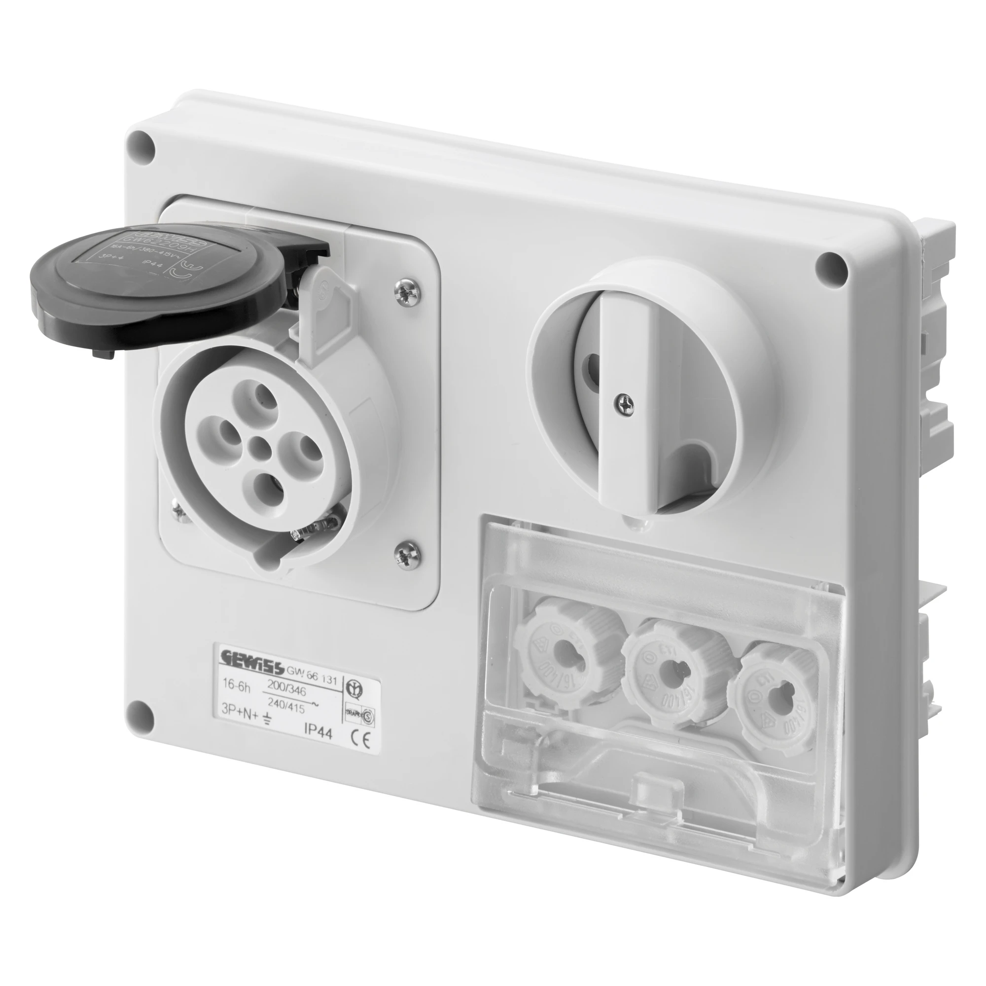 GEWISS GW66143 IEC Steckdose schaltbar/Sicherung waagerecht ohne Gehaeuse 32A/4 pol. 500V IP44 (img_001) GEWISS GW66143 IEC Steckdose schaltbar/Sicherung waagerecht ohne Gehaeuse 32A/4 pol. 500V IP44 (img_001)