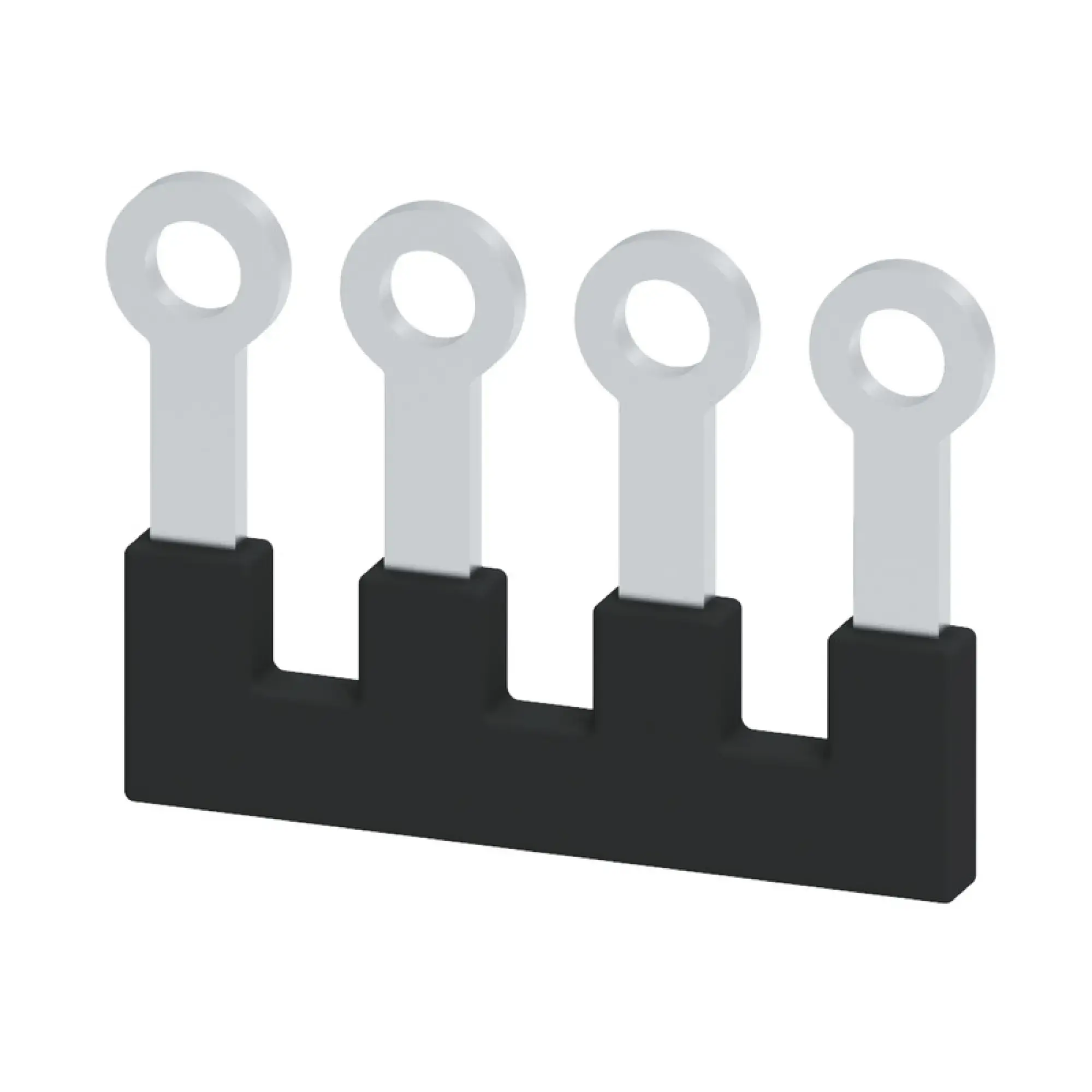 Weidmüller 2615160000 Cross-connector (terminal), when screwed in, black, 41 A, Number of poles: 4, Pitch in mm: 11.00, Insulated: Yes, Width: 39 mm (img_001)