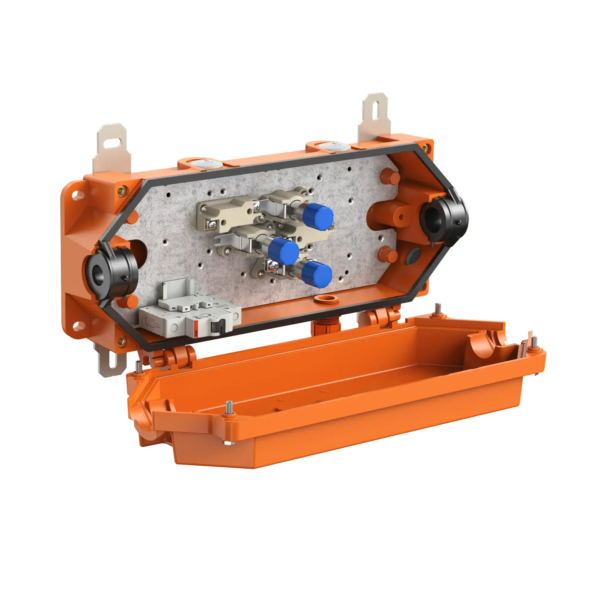 Spelsberg 30232116 Junction box, orange, Type of protection IP66/IP67, Impact strength IK09, Protection class II, Rated voltage 400V AC, Halogen free (img_001) Spelsberg 30232116 Junction box, orange, Type of protection IP66/IP67, Impact strength IK09, Protection class II, Rated voltage 400V AC, Halogen free (img_001)