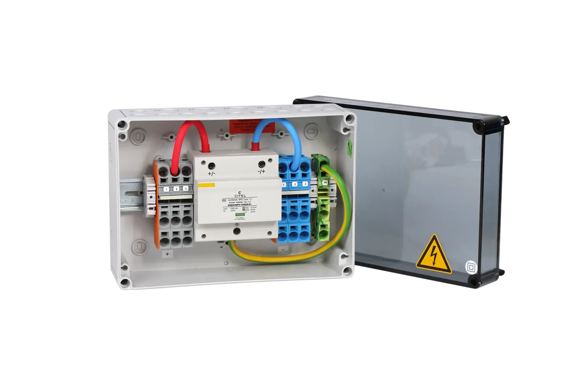 Citel 158103 Generatoranschlusskasten mit SPD Typ 1+2, 1200 VDC, 1-MPPT, 4 Strings (img_001)