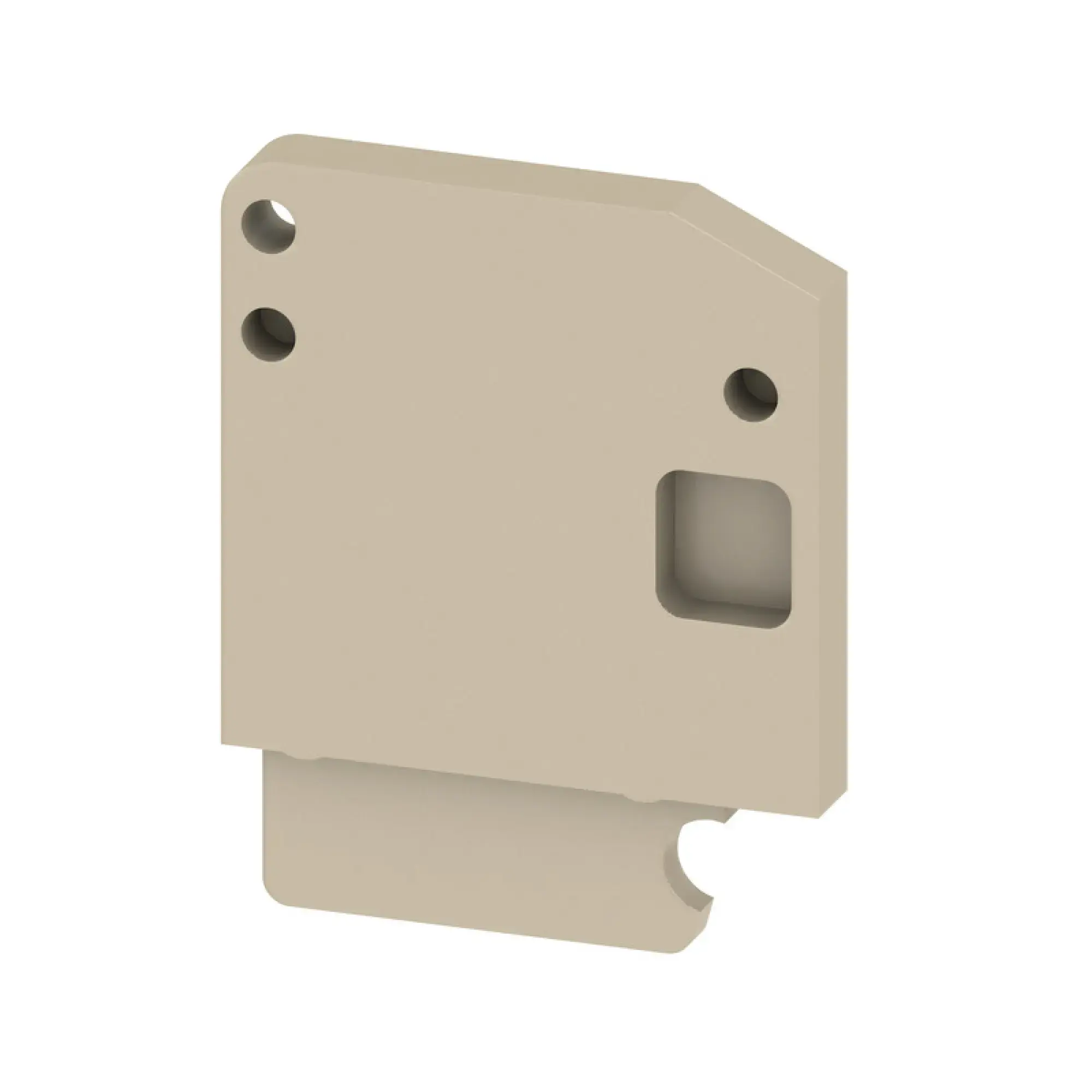 Weidmüller 0476260000 End plate (terminals), beige, Height: 22 mm, Width: 3 mm, V-2, PA 66 (img_001)