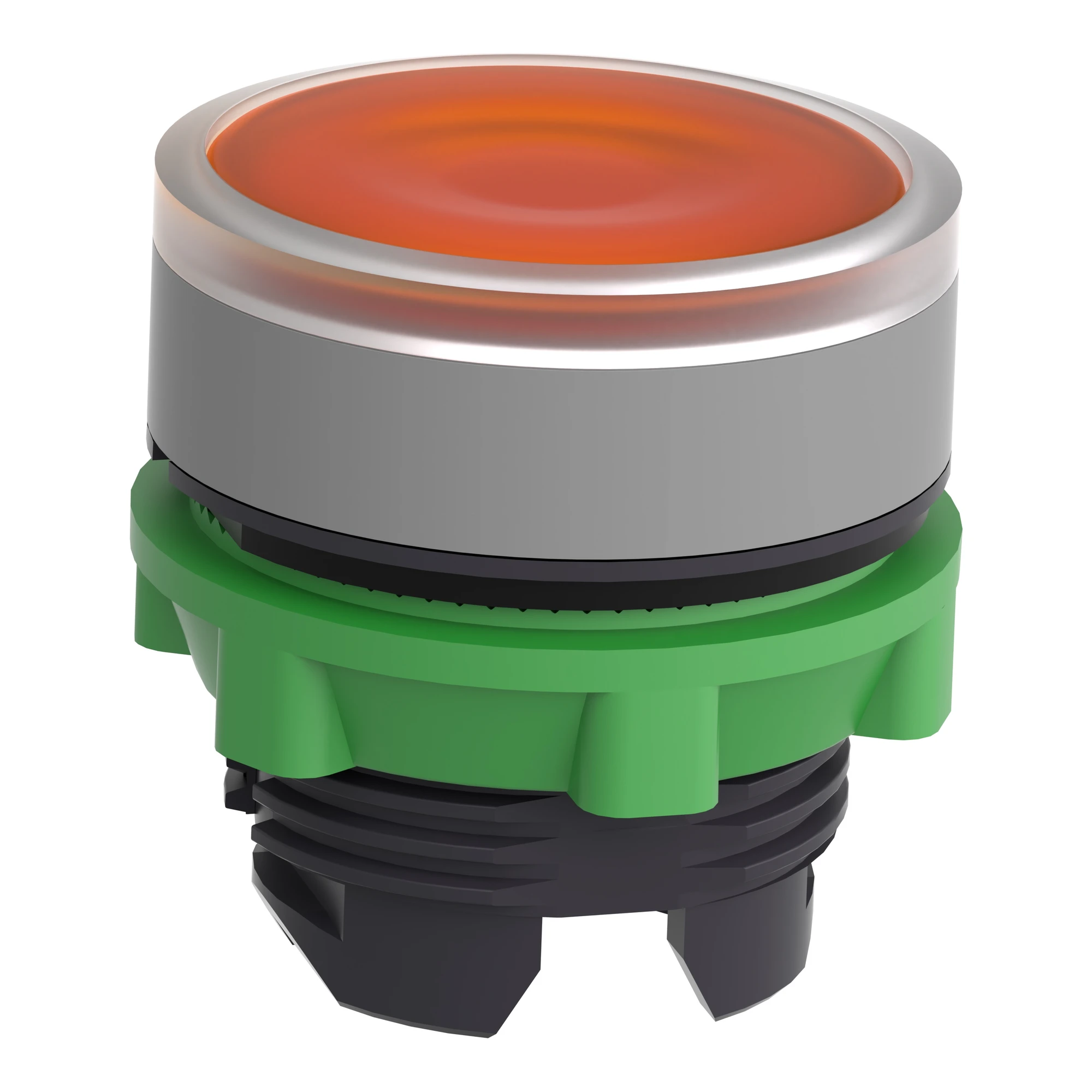 Schneider Electric ZB5AH083C0 Illuminated pushbutton, front element, Harmony XB5, plastic, 22mm, light gray, yellow, for universal LED, latching (img_006)
