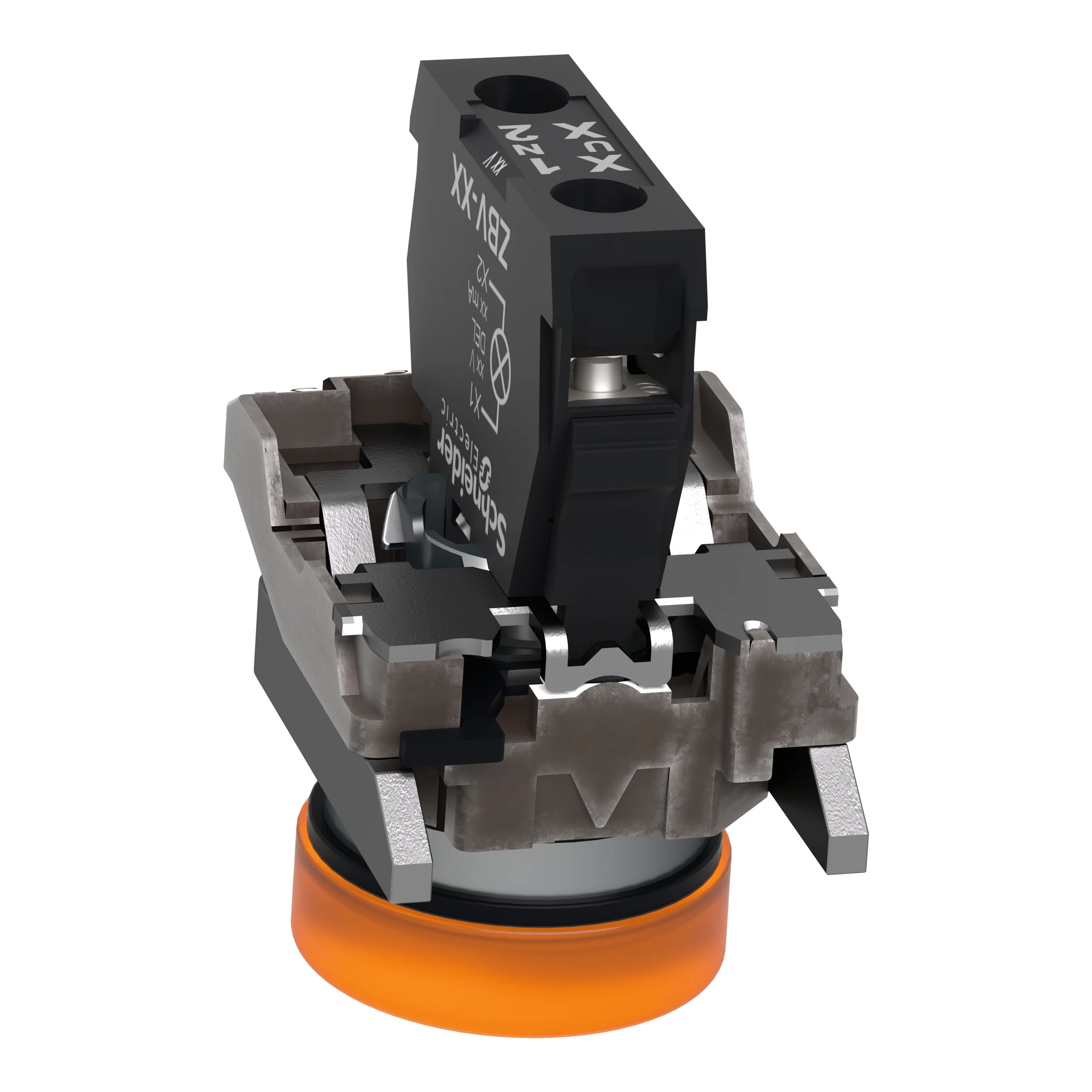 Schneider Electric XB4BVGM5T Pilot light, Harmony XB4, metal, 22mm, orange, incl. universal LED module with protection, 110-240V AC (img_007) Schneider Electric XB4BVGM5T Pilot light, Harmony XB4, metal, 22mm, orange, incl. universal LED module with protection, 110-240V AC (img_007)