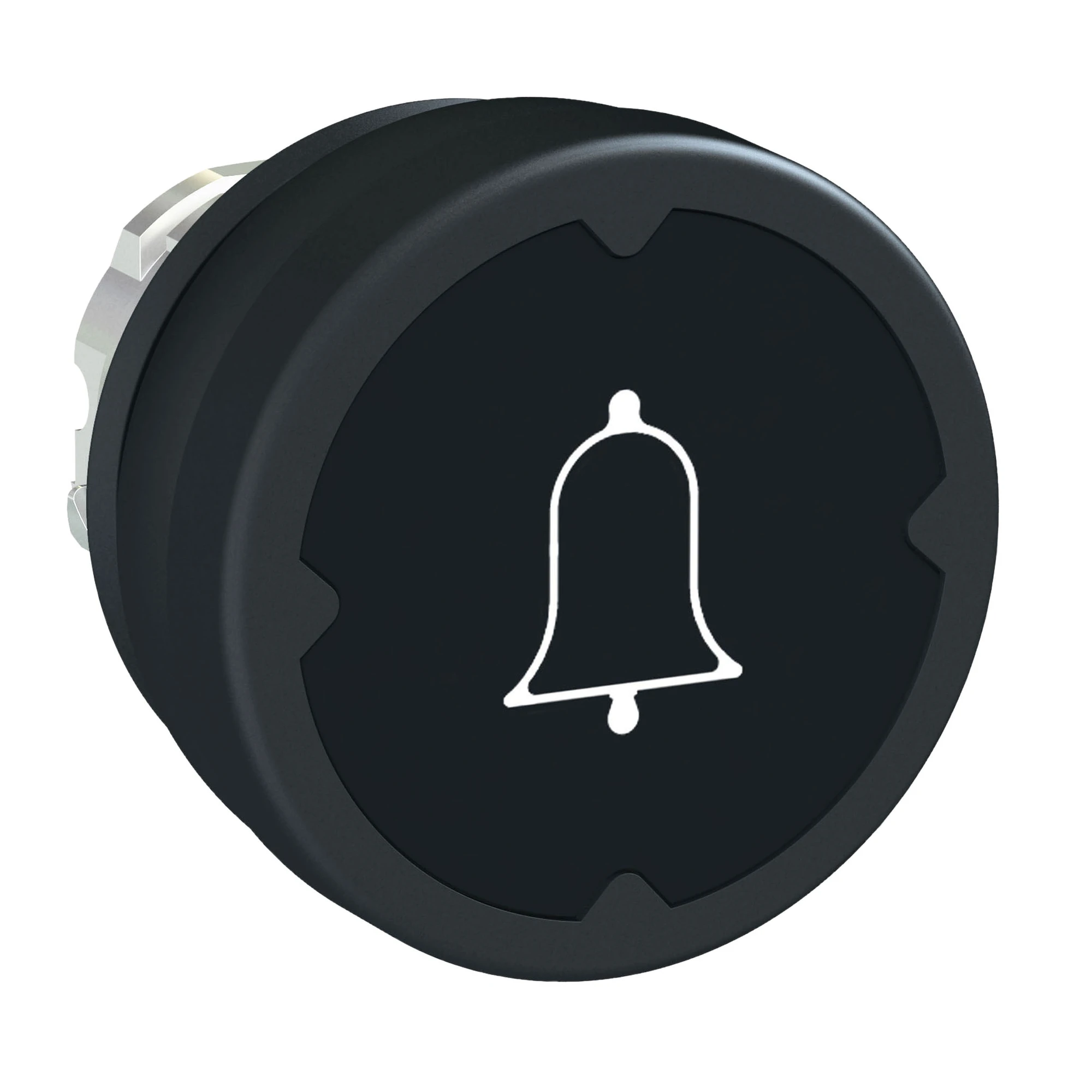 Schneider Electric ZB4BC28001 Push-button, front element, Harmony XB4, metal, 22mm, black, labeled Bell, momentary, sealing gasket (img_001) Schneider Electric ZB4BC28001 Push-button, front element, Harmony XB4, metal, 22mm, black, labeled Bell, momentary, sealing gasket (img_001)
