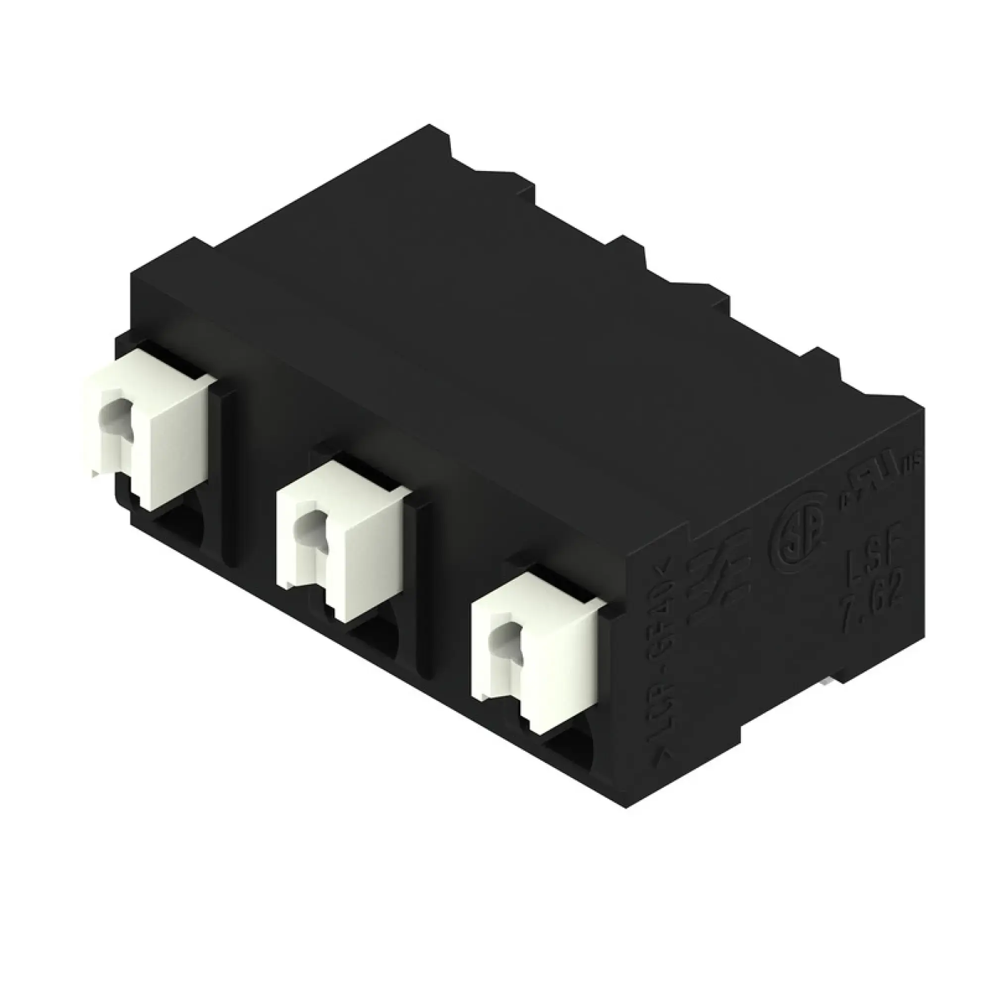 Weidmüller 1869270000 PCB terminal, 630 V, 17.5 A, Pitch in mm: 7.62, 1.5 mm², Number of poles: 3, PUSH IN with actuator, THT/THR solder connection, 90°, Tube (img_001)