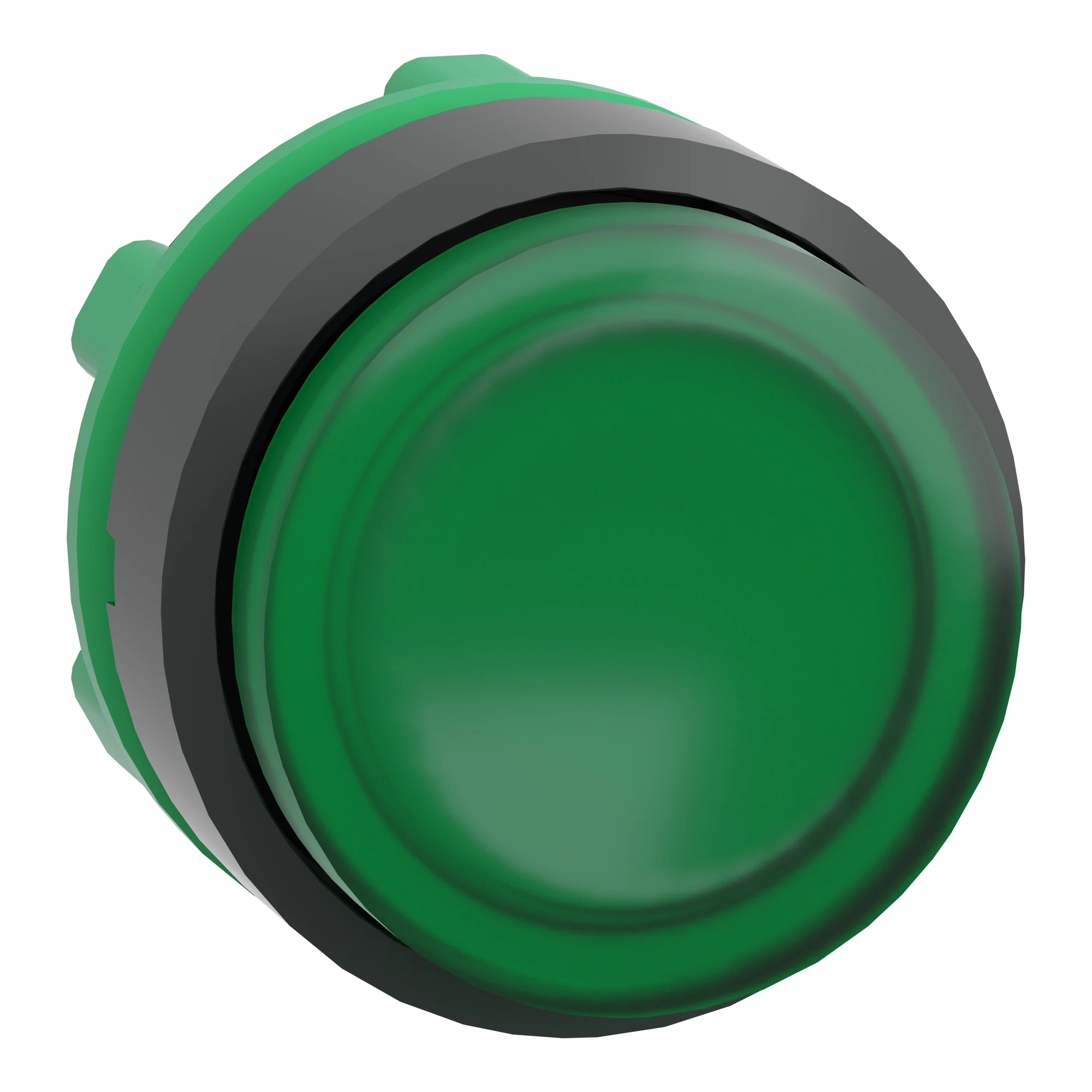 Schneider Electric ZB5AW133 Illuminated Pushbutton, Front Element, Harmony XB5, Plastic, 22mm, Green, Projecting, for Universal LED (img_001)