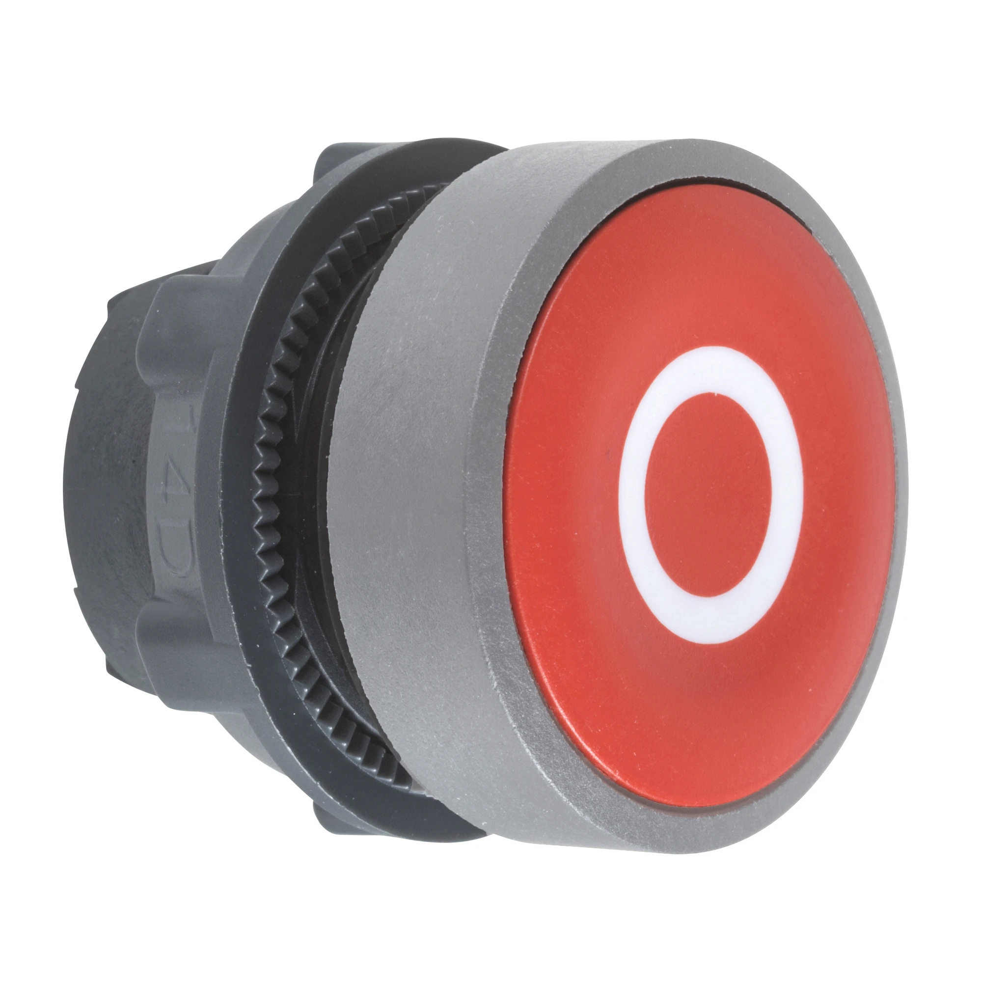 Schneider Electric ZB5AA432C0 Pushbutton, front element, Harmony XB5, plastic, 22mm, light grey, red, labeled O, momentary (img_001) Schneider Electric ZB5AA432C0 Pushbutton, front element, Harmony XB5, plastic, 22mm, light grey, red, labeled O, momentary (img_001)