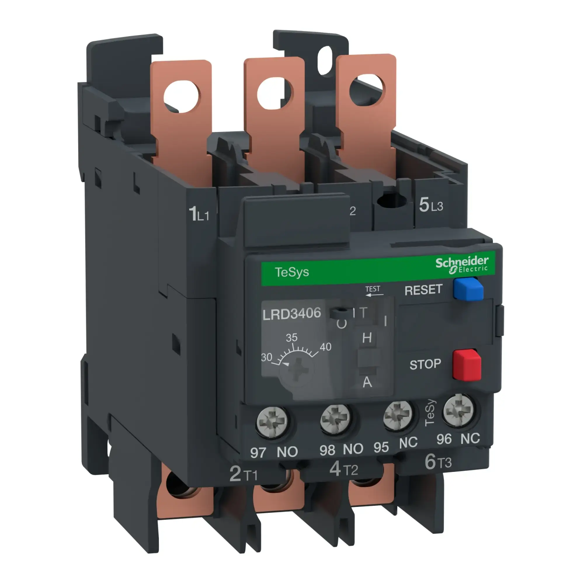 Schneider Electric LRD3406 Motor protection relay, 30-40A, 1NO+1NC, Class 10A, ring terminal connection (img_002)
