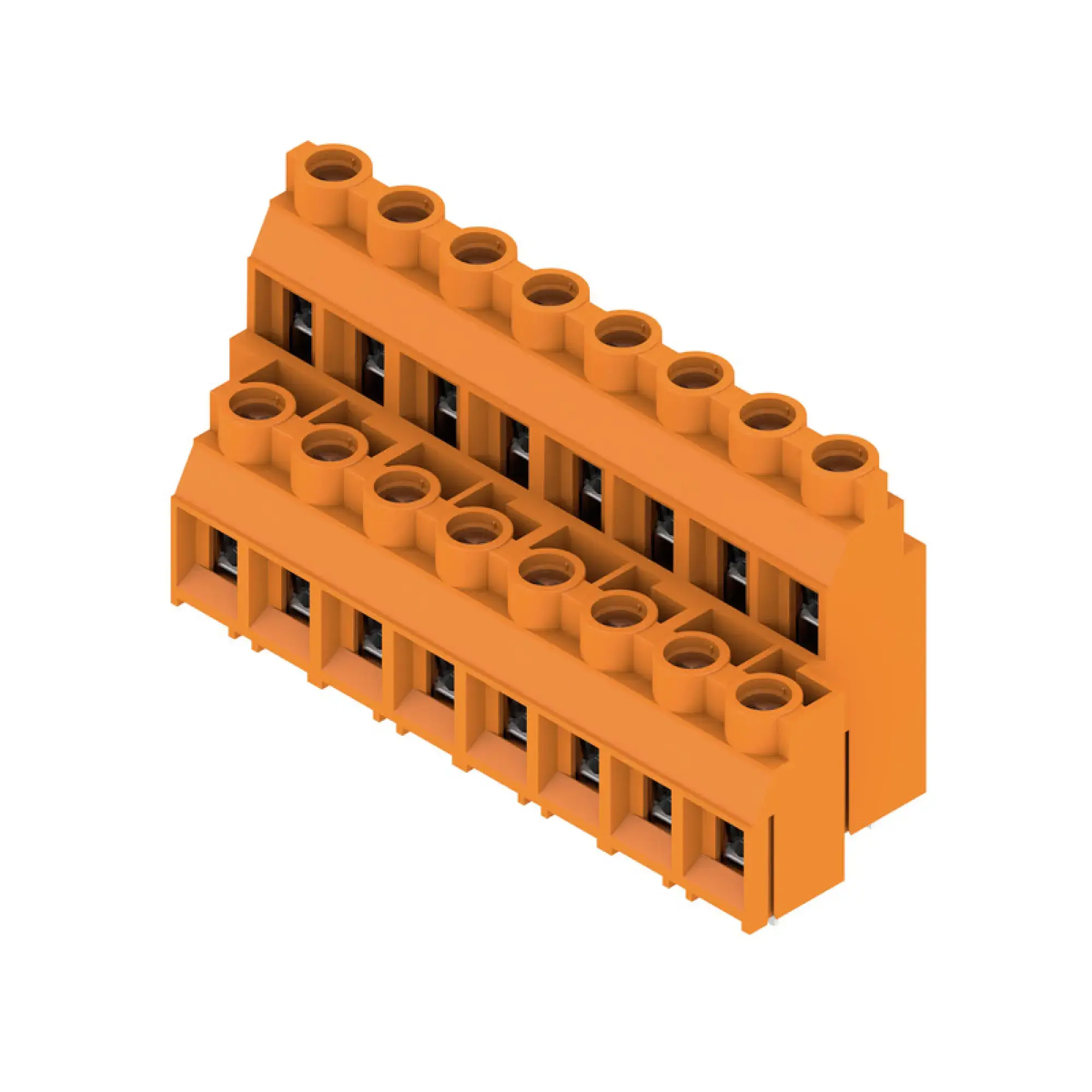 Weidmüller 1926380000 PCB terminal, 690 V, 32 A, Pitch in mm: 9.52, 6 mm², Number of poles: 16, Clamping yoke connection, THT solder connection, 90°, Box (img_001)