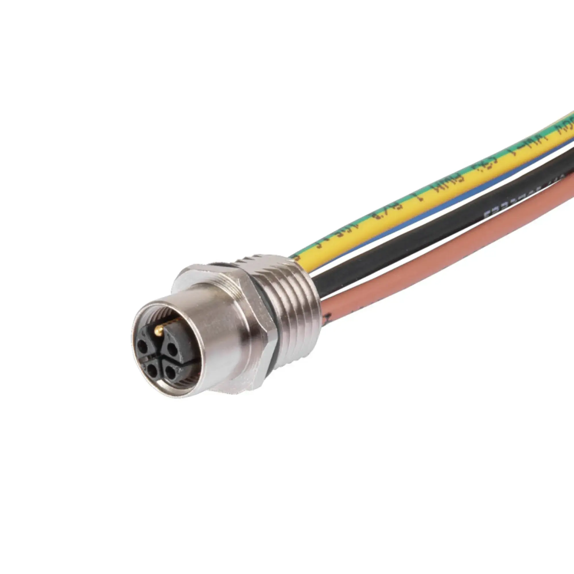 Weidmüller 2968050000 Round plug ,Built-in (with cable), M12, Number of poles: 5, 0.2 m, 2.5 mm² (img_001)