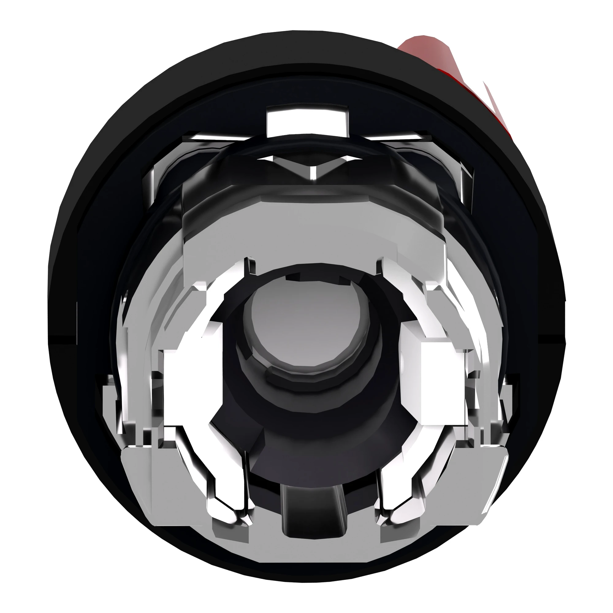 Schneider Electric ZB4BK12437 Illuminated selector switch, front element, Harmony XB4, metal black, 22mm, red, for universal LED, 2 positions, latching (img_002)