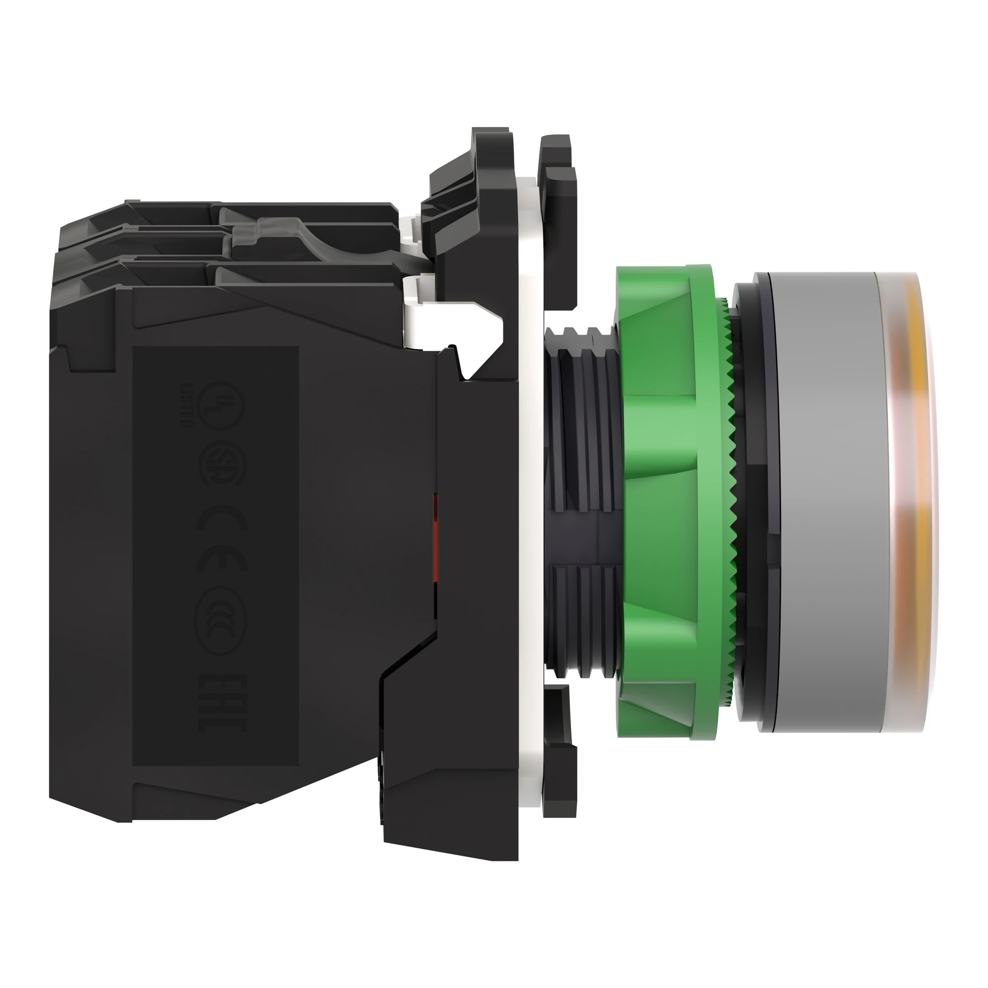 Schneider Electric XB5AW35B5C0 Illuminated push-button, Harmony XB5, plastic, light grey, orange, 22mm, universal LED, smooth dome, 1NO + 1NC, 24V ACDC (img_004) Schneider Electric XB5AW35B5C0 Illuminated push-button, Harmony XB5, plastic, light grey, orange, 22mm, universal LED, smooth dome, 1NO + 1NC, 24V ACDC (img_004)