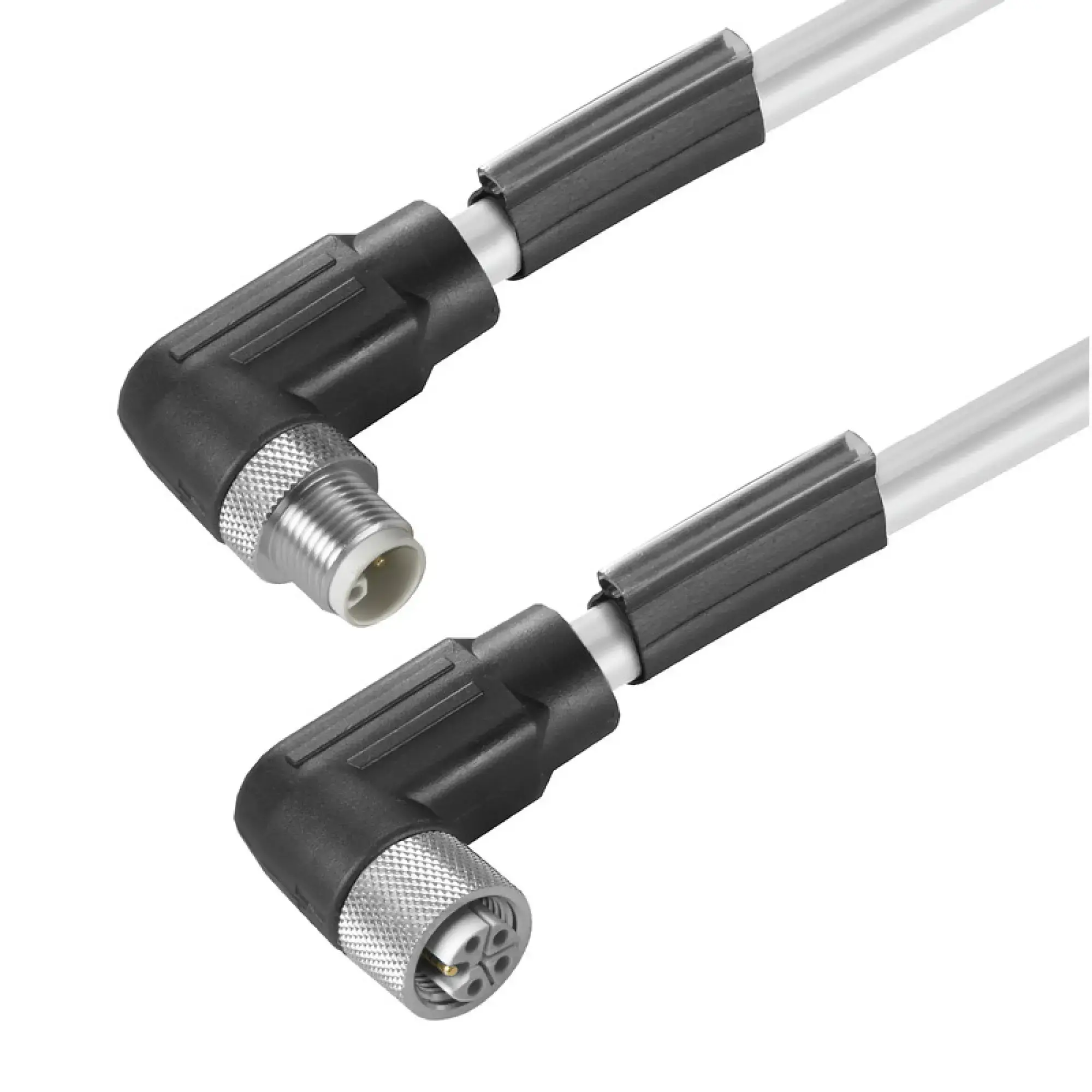 Weidmüller 2455300150 Sensor-actuator Cable, M12 / M12, Number of poles: 5, 1.5 m, pin, 90° - socket 90°, LED: No, Shielded: No (img_002)