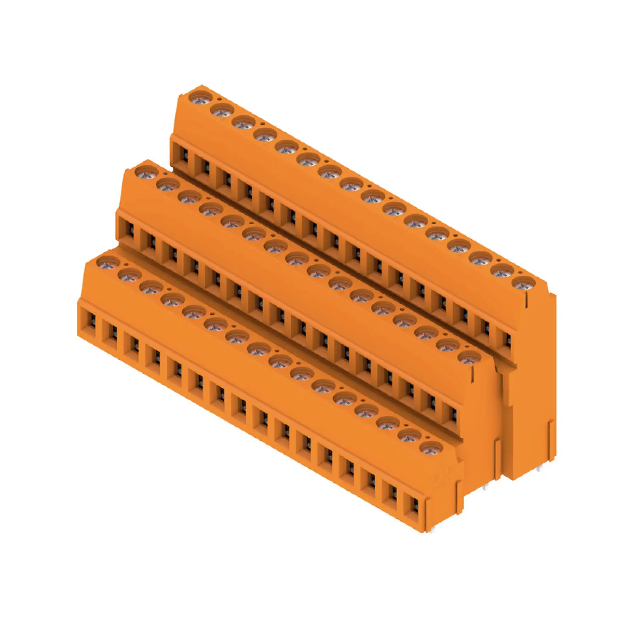 Weidmüller 1769760000 PCB terminal, 320 V, 17.5 A, Pitch in mm: 5.08, 2.5 mm², Number of poles: 48, Clamping yoke connection, THT solder connection, 90°, Box (img_001)