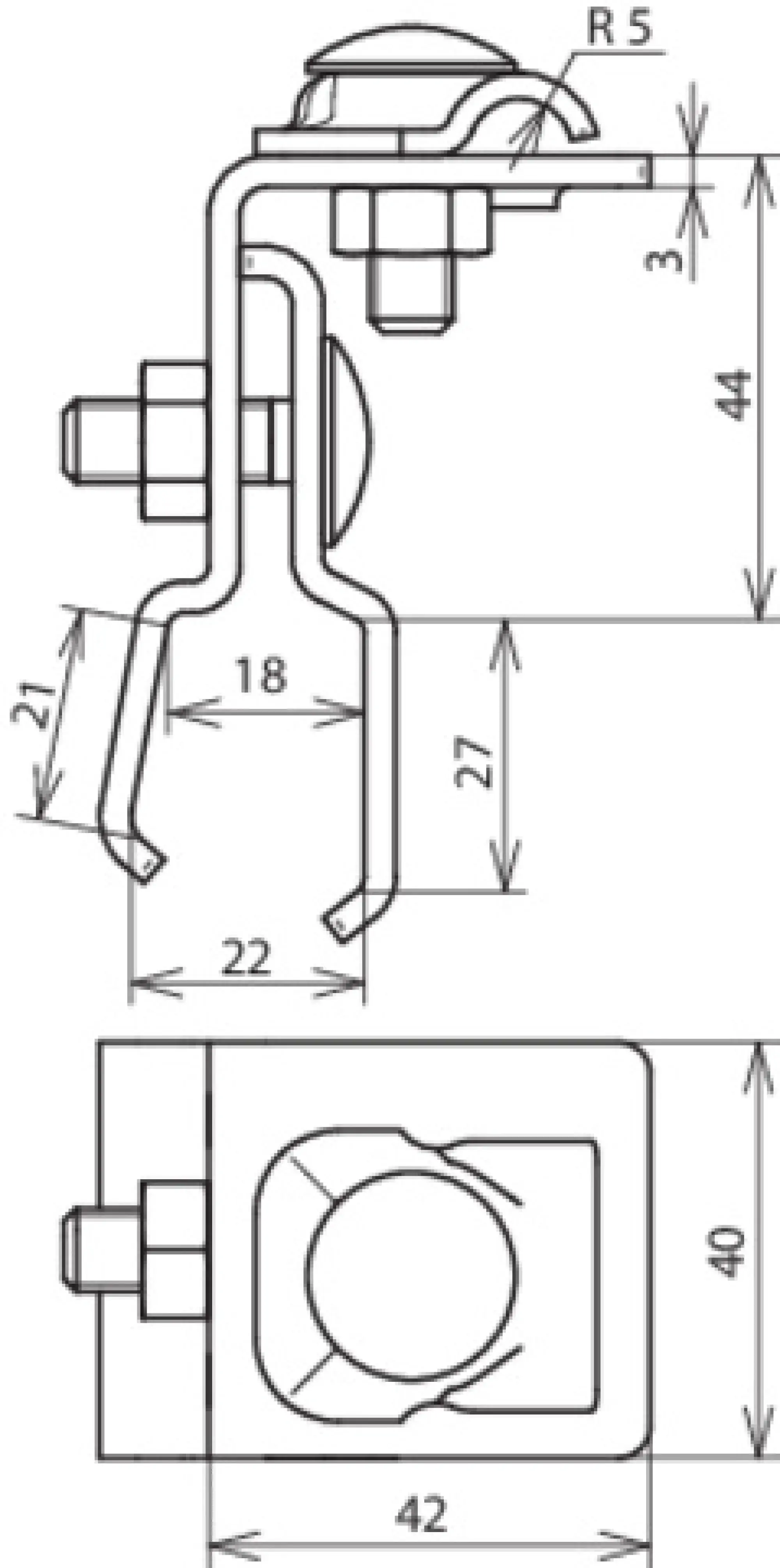 Dehn 223070 Roof conductor holder Al for Rd 6-10mm f. tin roofs with rectang. standing seam (img_004) Dehn 223070 Roof conductor holder Al for Rd 6-10mm f. tin roofs with rectang. standing seam (img_004)