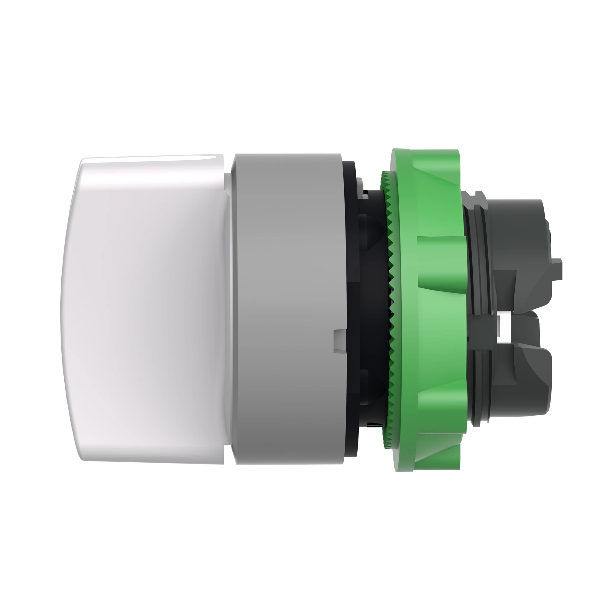 Schneider Electric ZB5AD801C0 Selector switch, front element, Harmony XB5, plastic, 22mm, light gray, white, 3 positions, center left latching (img_006)