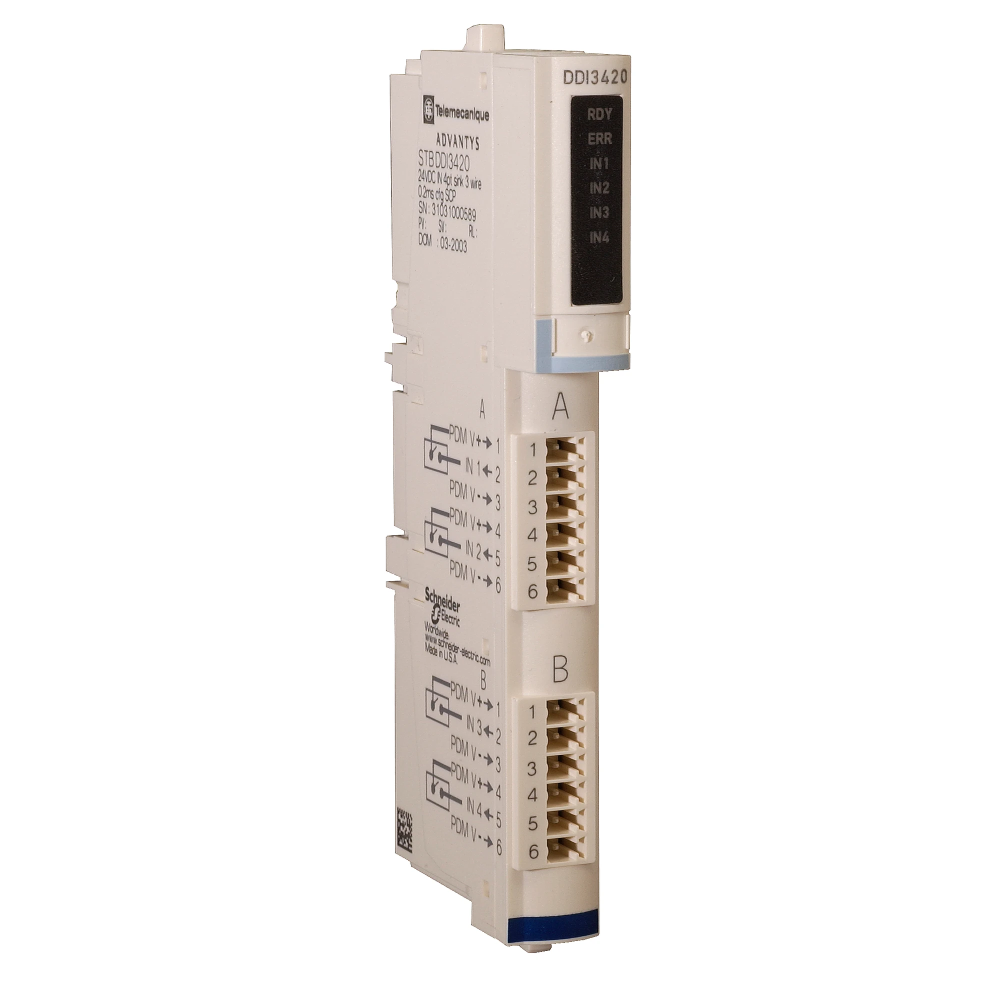 Schneider Electric STBDDI3420K Kit digital input module Standard STB, 24 V DC, 4 E (img_001)