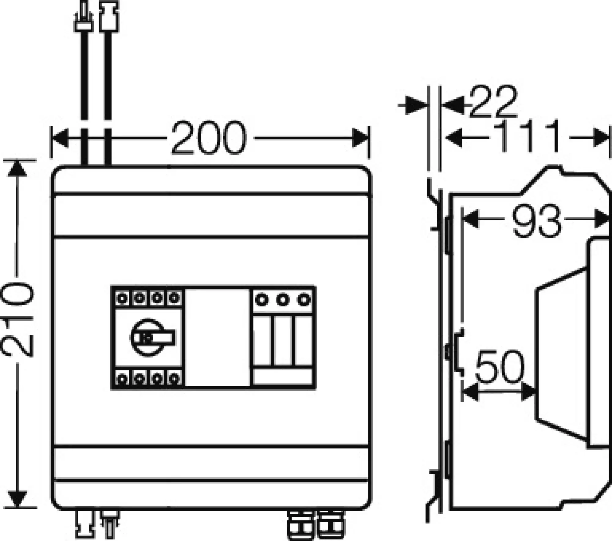 Hensel 61001083 PV-Generatoranschlusskasten, mit ÜSE, 1xPV-Strang auf 1xWR-Eing. KV PV 2411 (img_002)